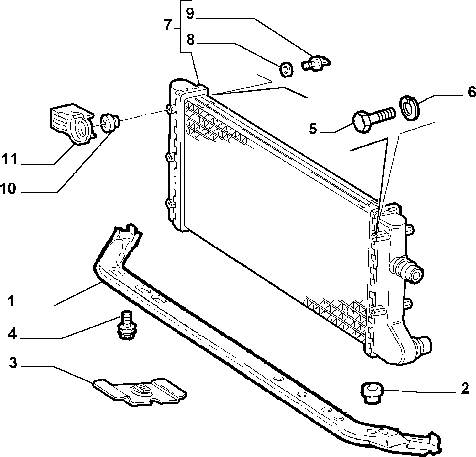 FIAT 46436961 - Supporto, Radiatore www.autoricambit.com