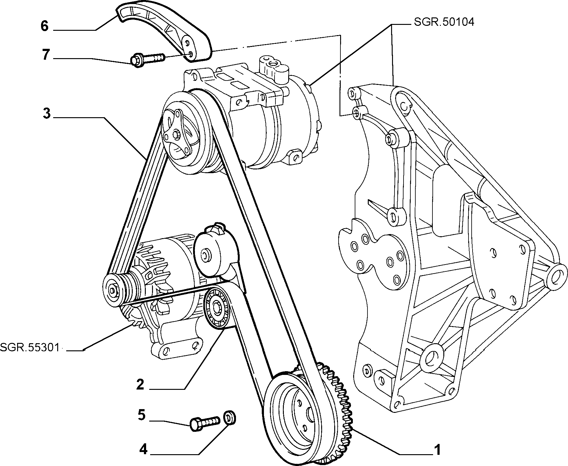 Abarth 55232450 - Cinghia Poly-V www.autoricambit.com