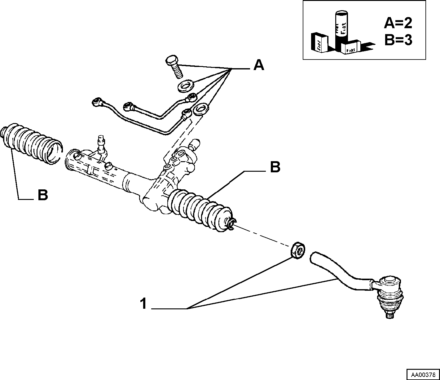 FIAT 9941582 - Kit soffietto, Sterzo www.autoricambit.com