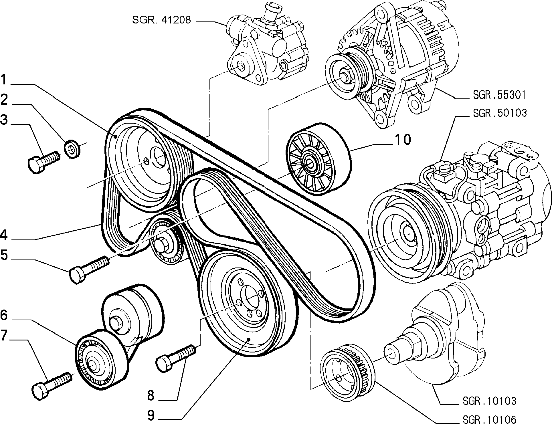 Lancia 71753670 - Cinghia Poly-V www.autoricambit.com