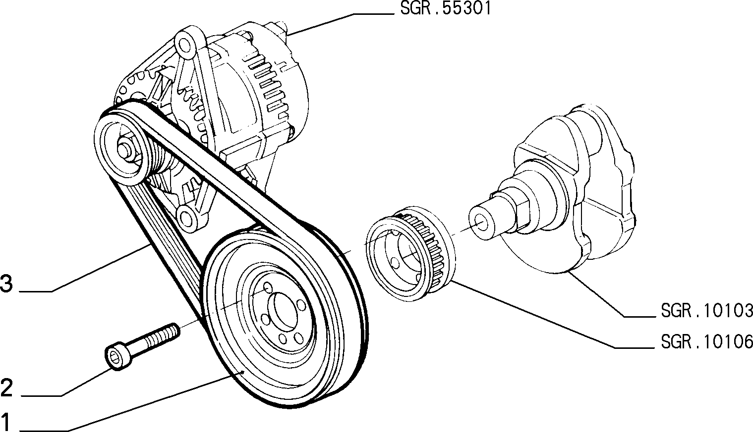 FIAT 46474060 - Cinghia Poly-V www.autoricambit.com