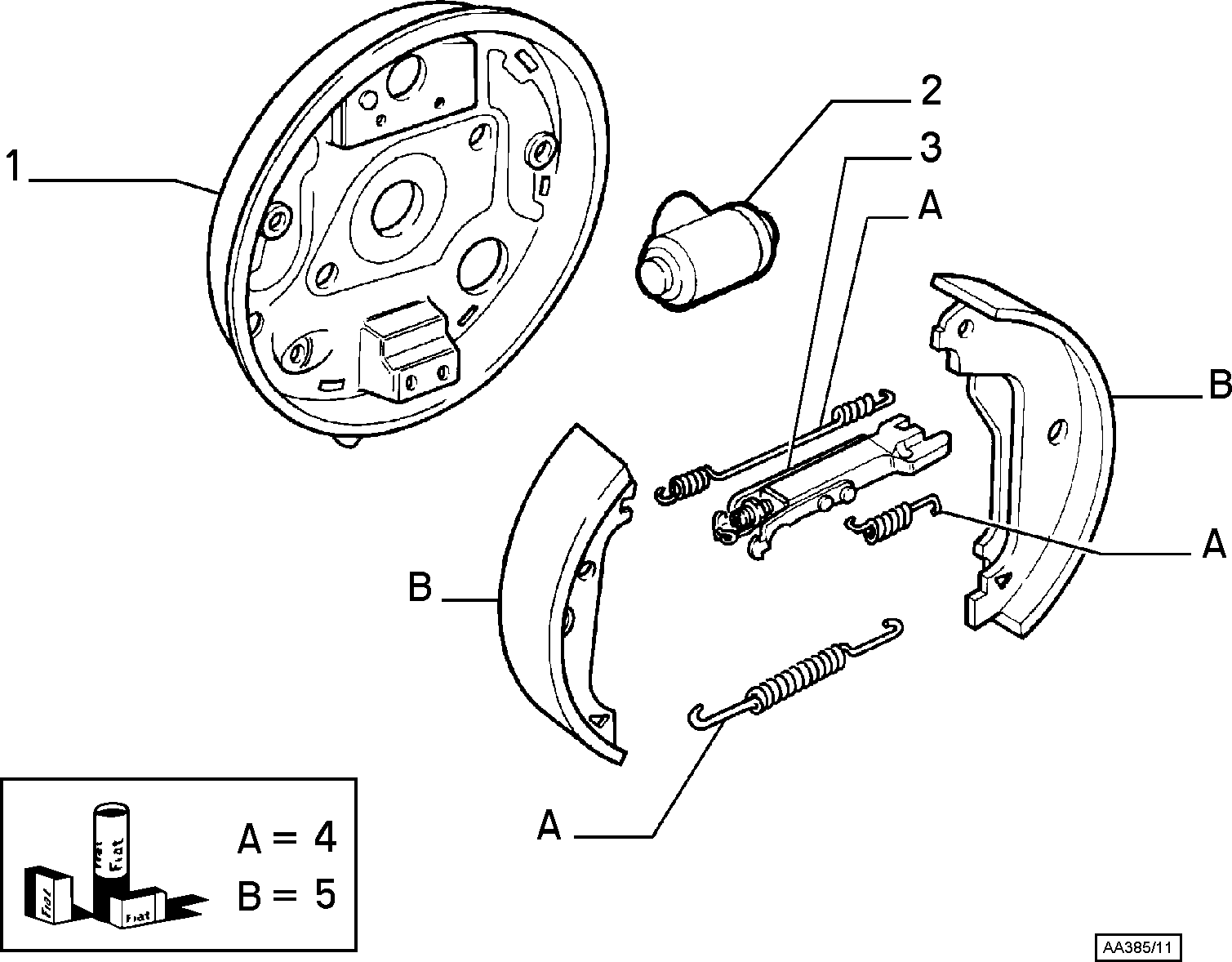 Lancia 9947106 - Kit freno, freni a tamburo www.autoricambit.com