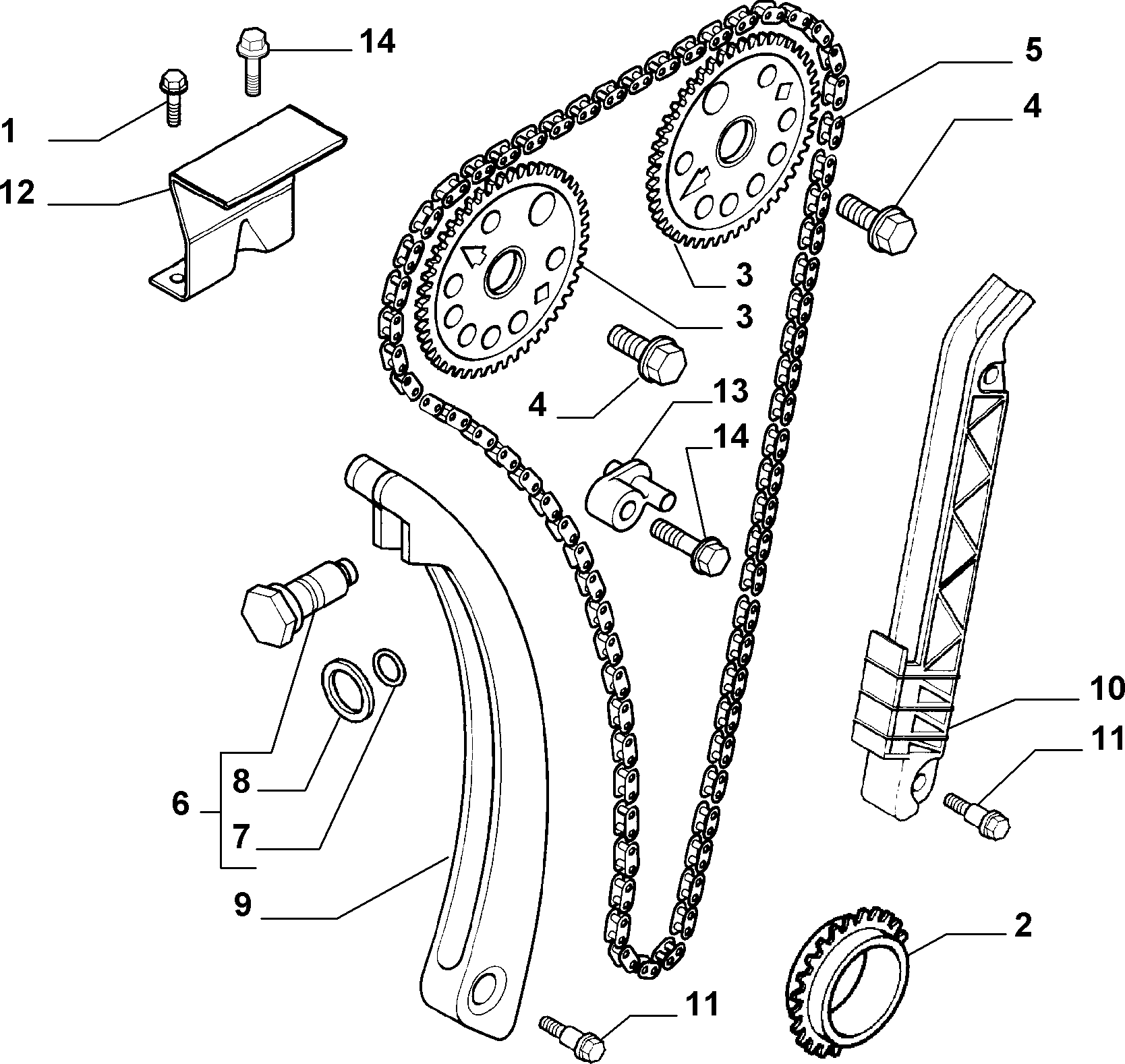 FIAT 71739359 - Kit catena distribuzione www.autoricambit.com