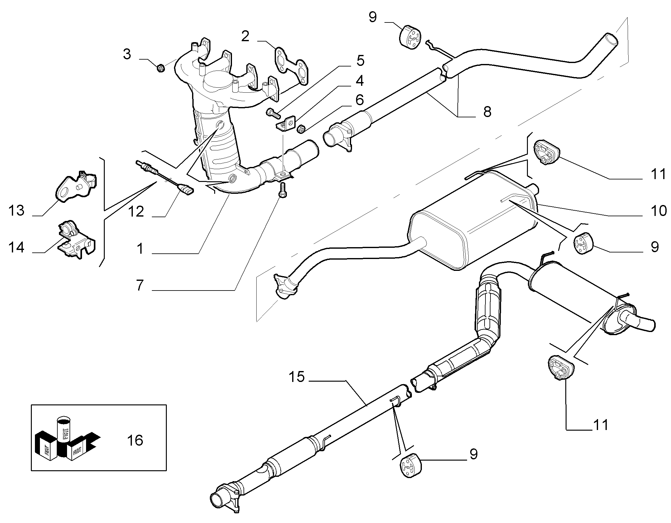 FIAT 55201610 - Sonda lambda www.autoricambit.com