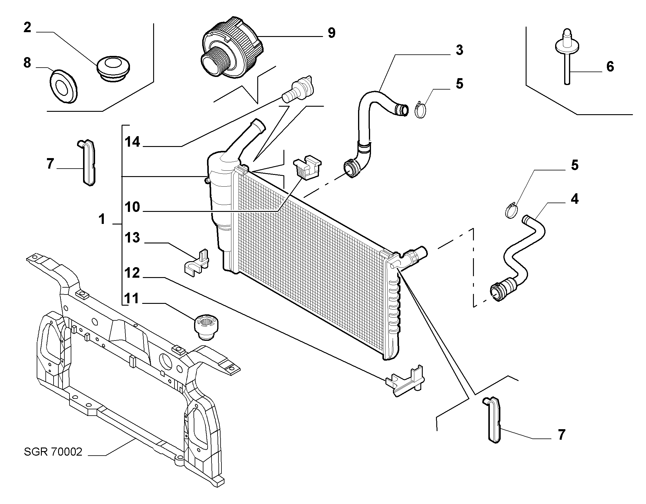 Alfa Romeo 46798741 - Radiatore, Raffreddamento motore www.autoricambit.com