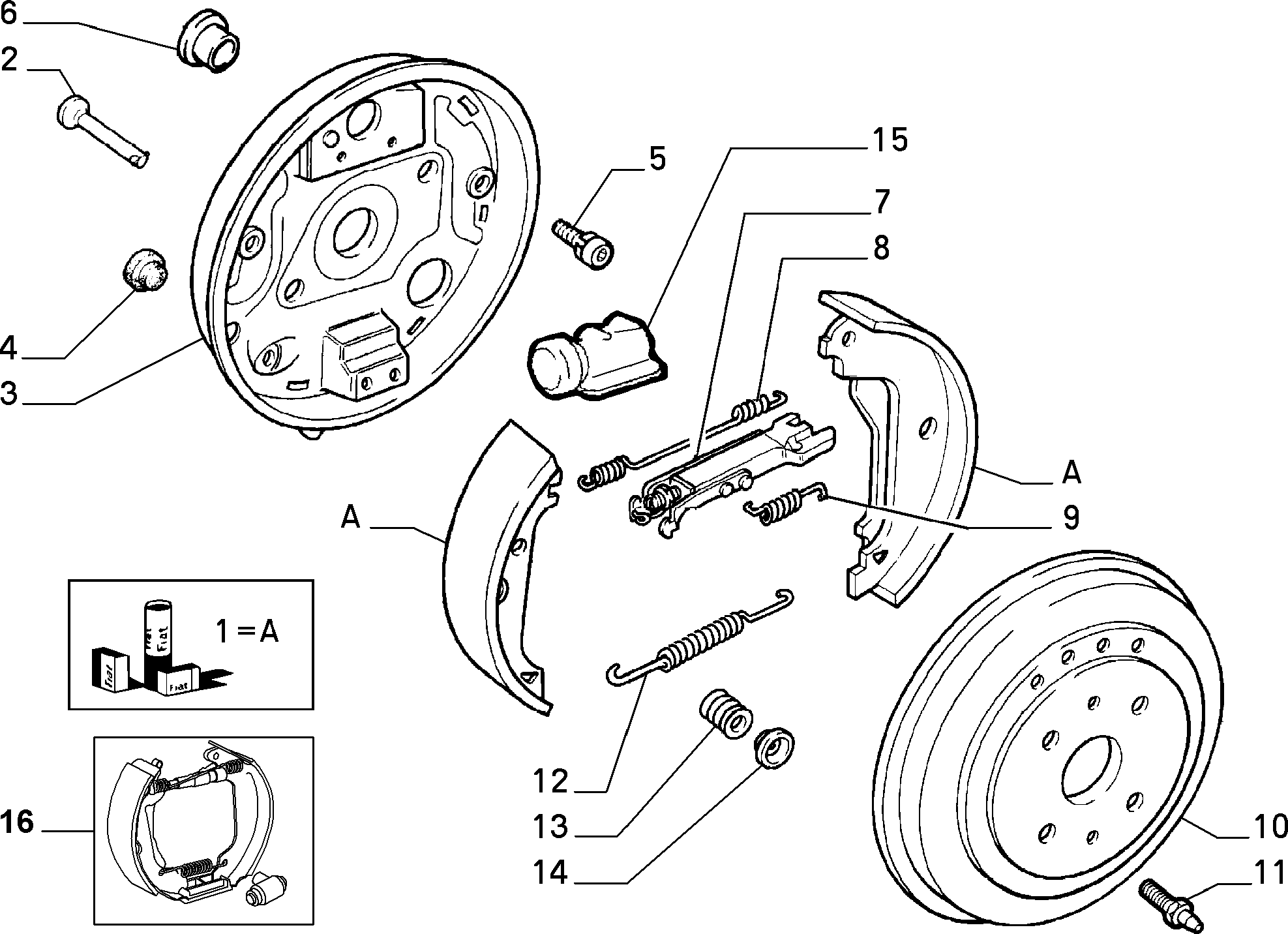 Lancia 71740713 - Kit freno, freni a tamburo www.autoricambit.com