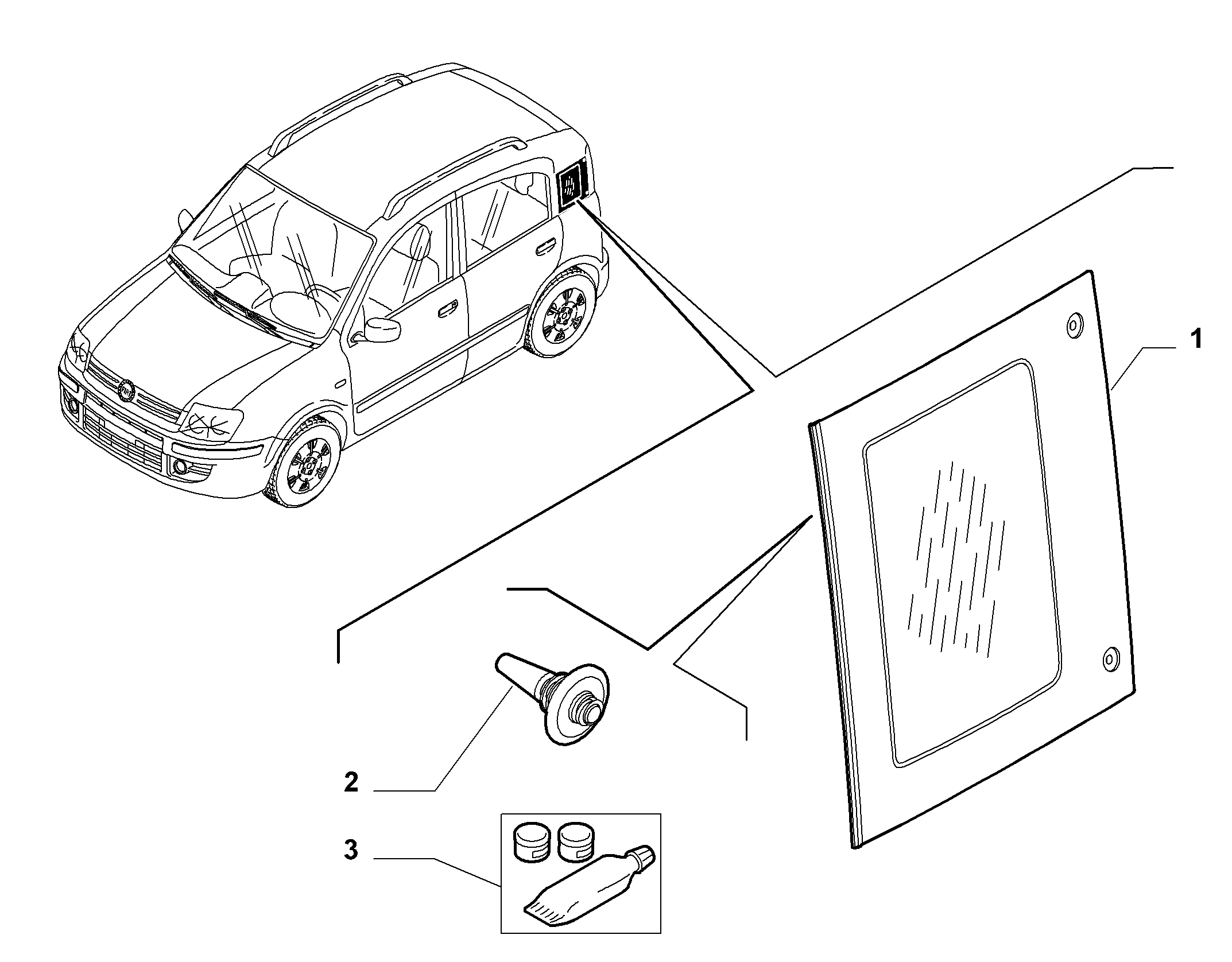 FIAT 51779902 - Cristallo laterale www.autoricambit.com