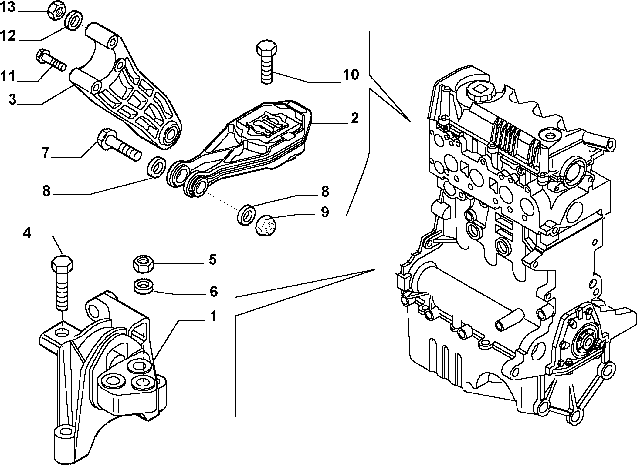 Lancia 15503721 - Kit riparazione, Braccio oscillante www.autoricambit.com