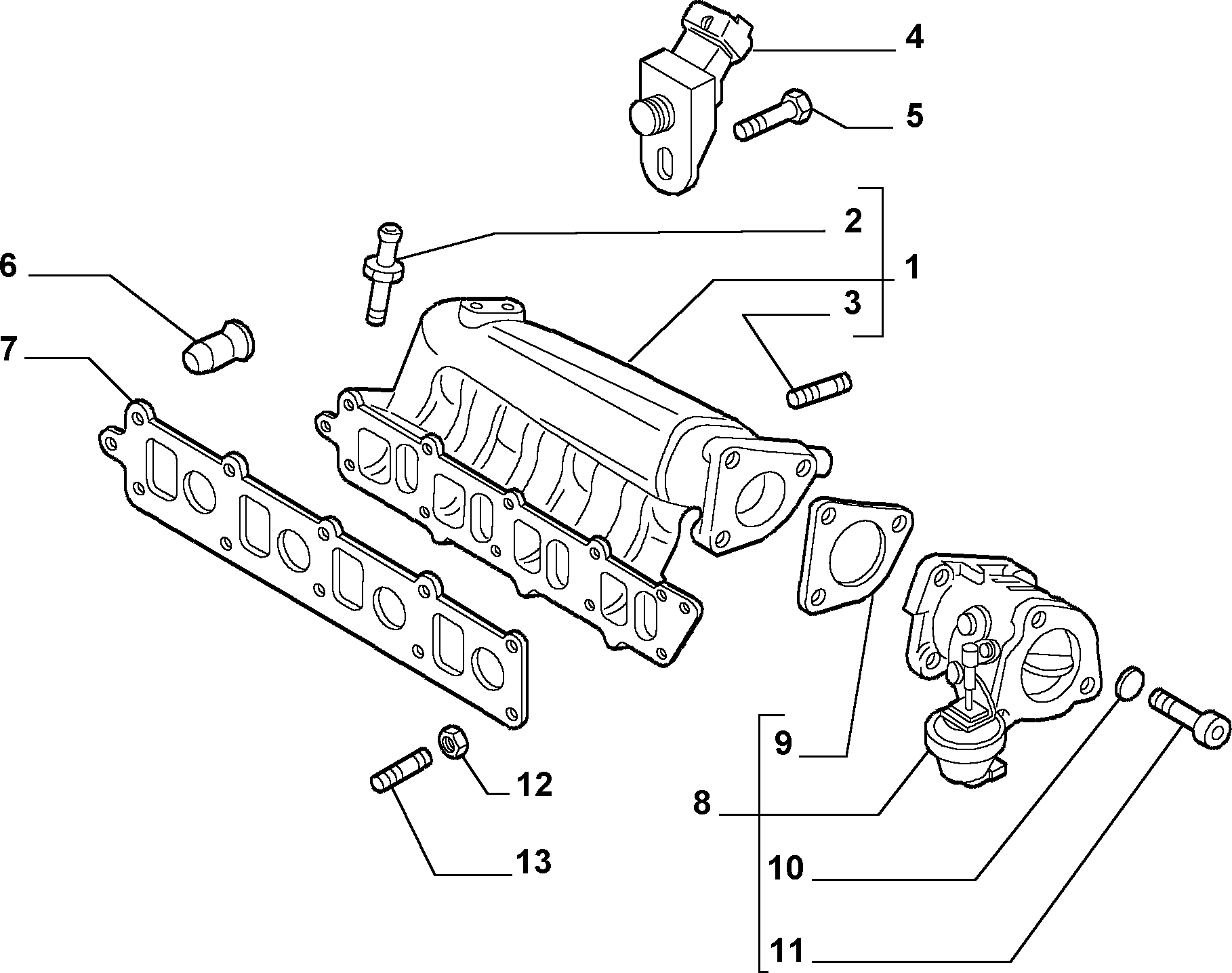 Lancia 71738458 - Guarnizione, Collettore aspirazione www.autoricambit.com