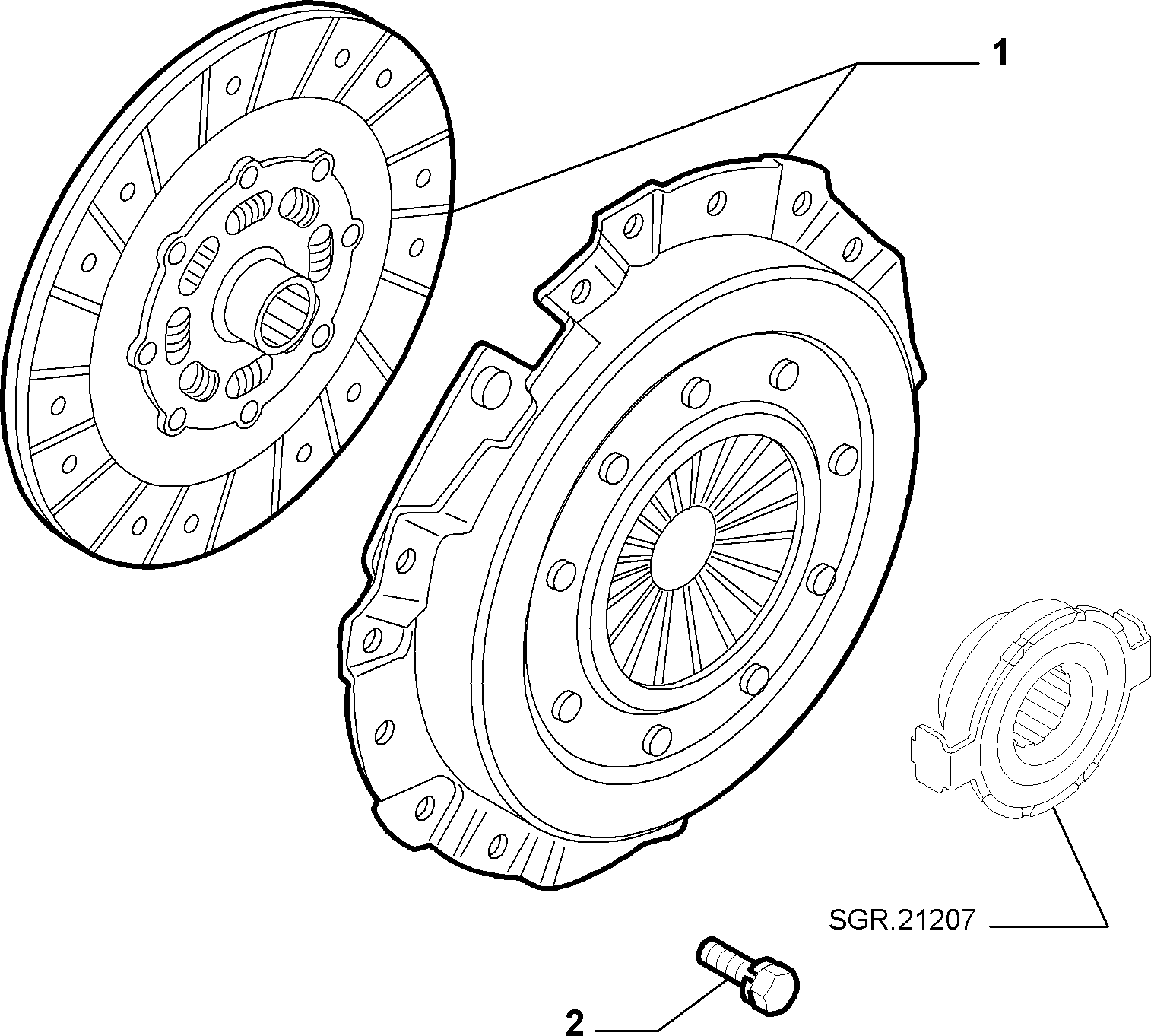 FIAT 55216285 - Kit frizione www.autoricambit.com