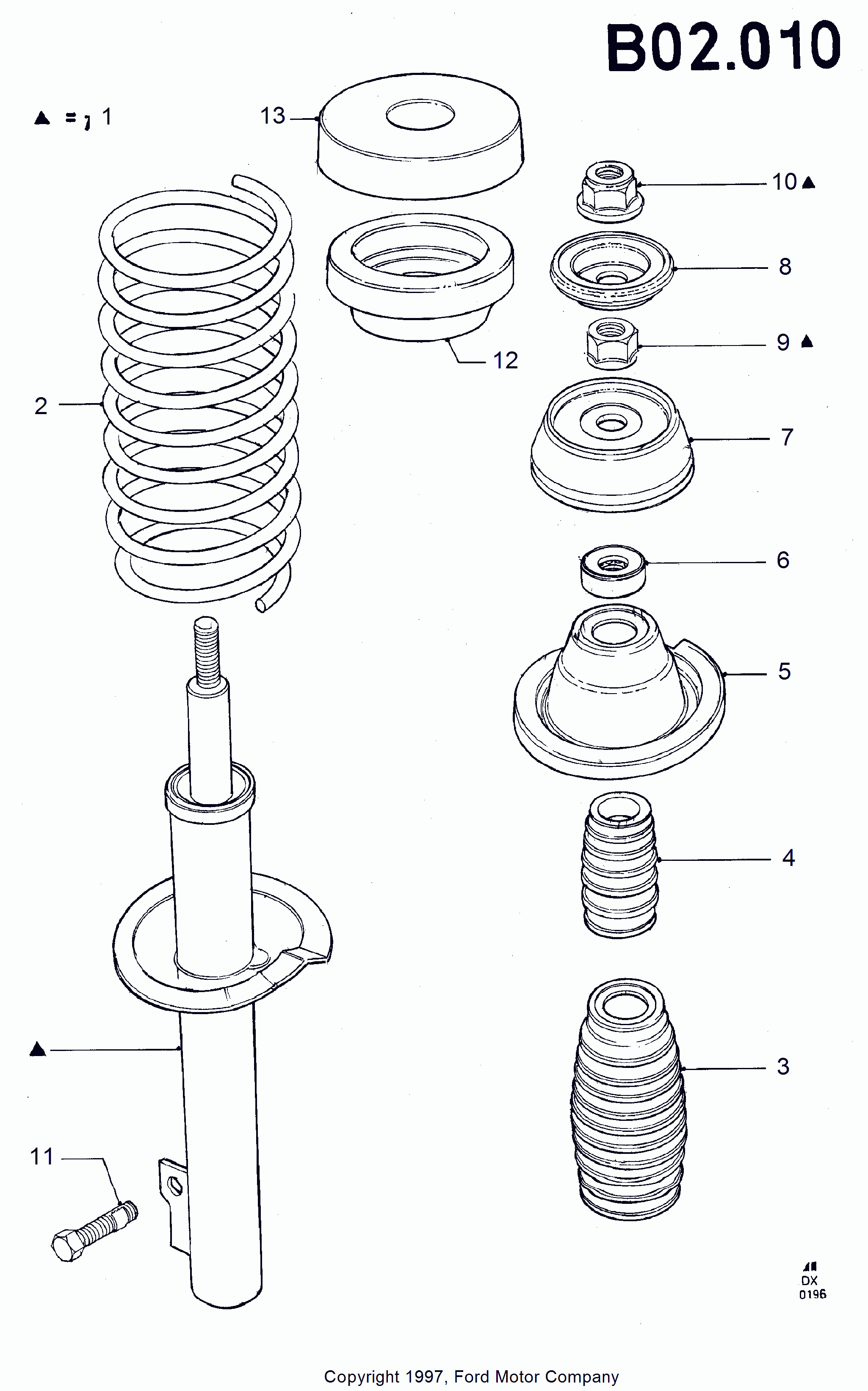 FORD 1003600 - Molla autotelaio www.autoricambit.com