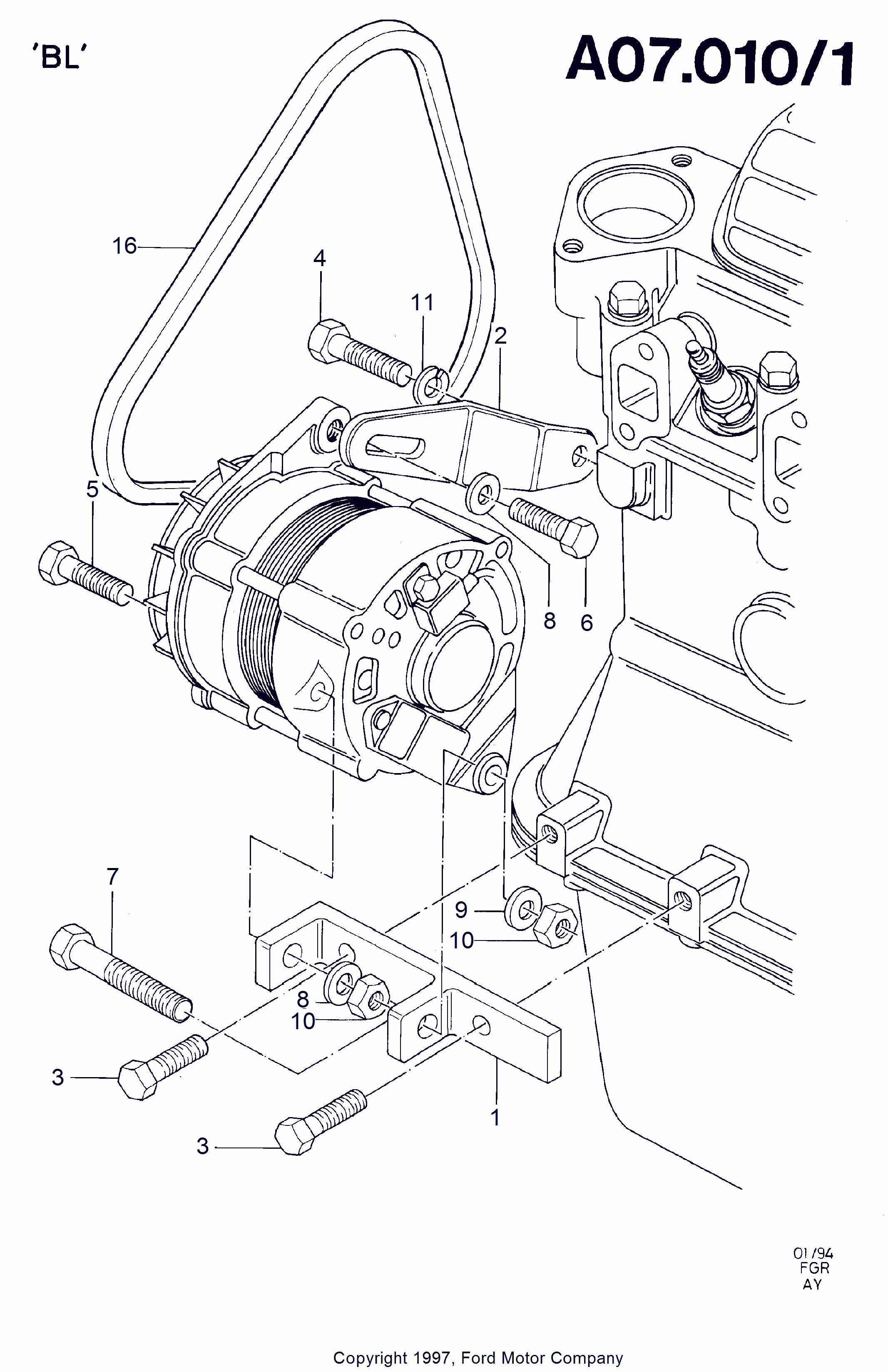 FORD 6792801 - Cinghia trapezoidale www.autoricambit.com