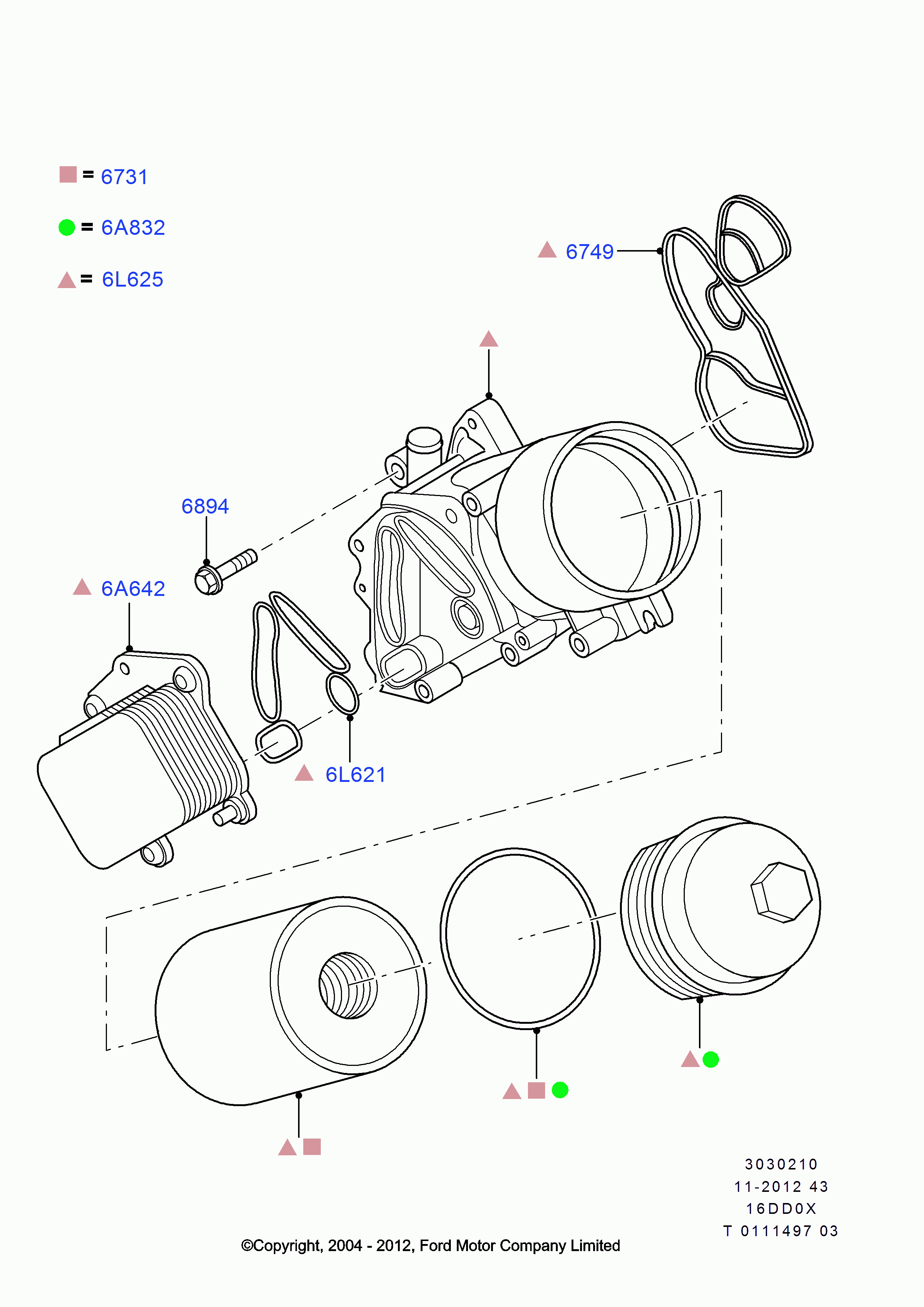 FORD 1 145 944 - Guarnizione, Collettore aspirazione www.autoricambit.com