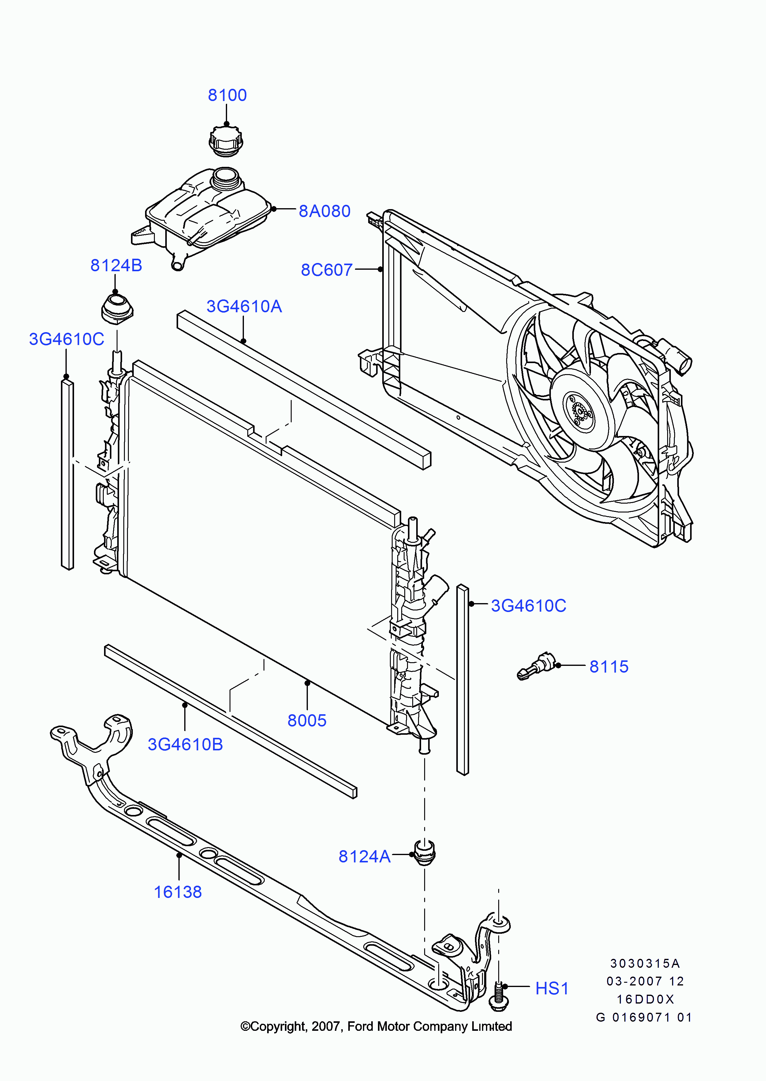 FORD 1438913 - Serbatoio compensazione, Refrigerante www.autoricambit.com