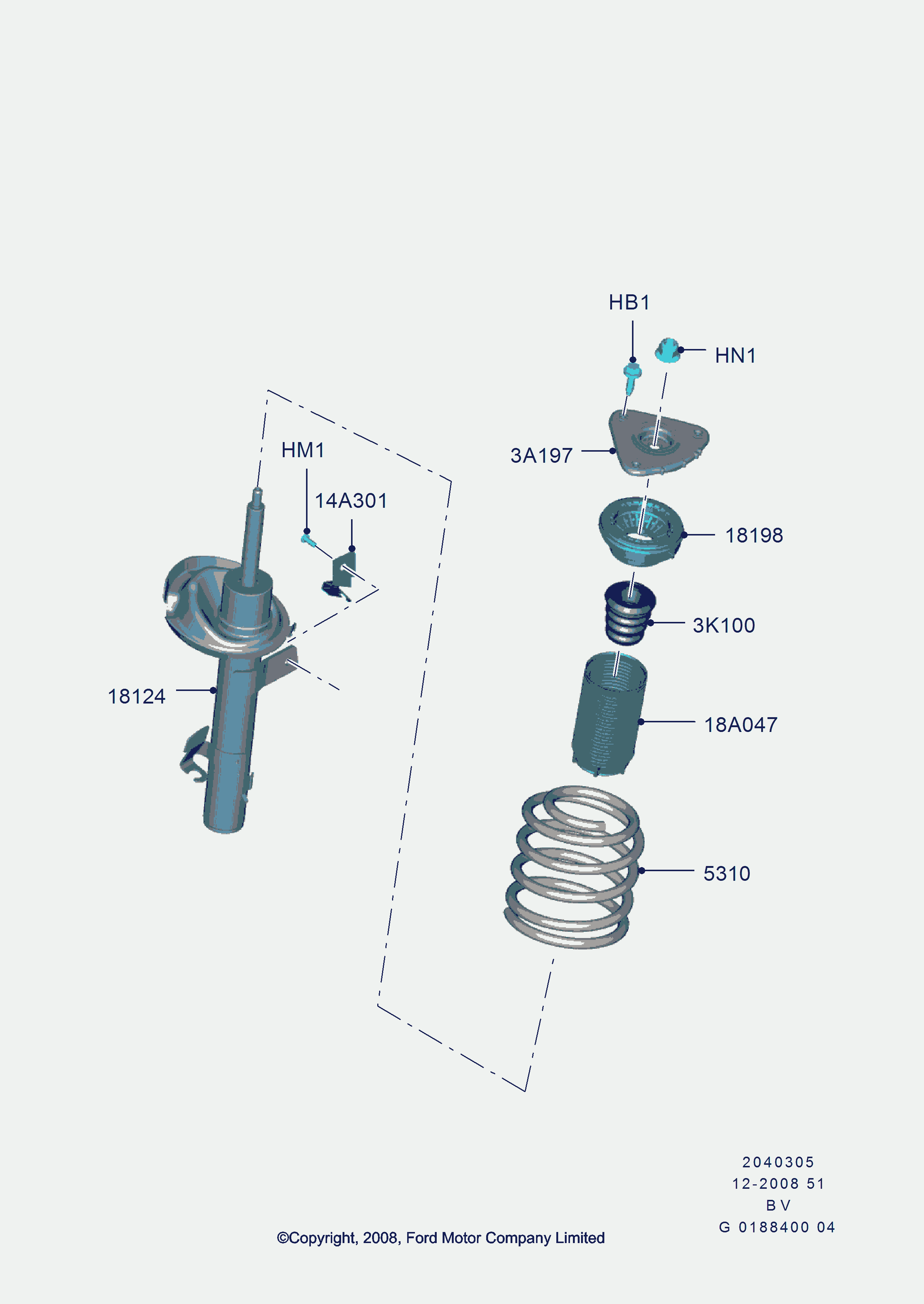 FORD 1820233 - Supporto ammortizzatore a molla www.autoricambit.com