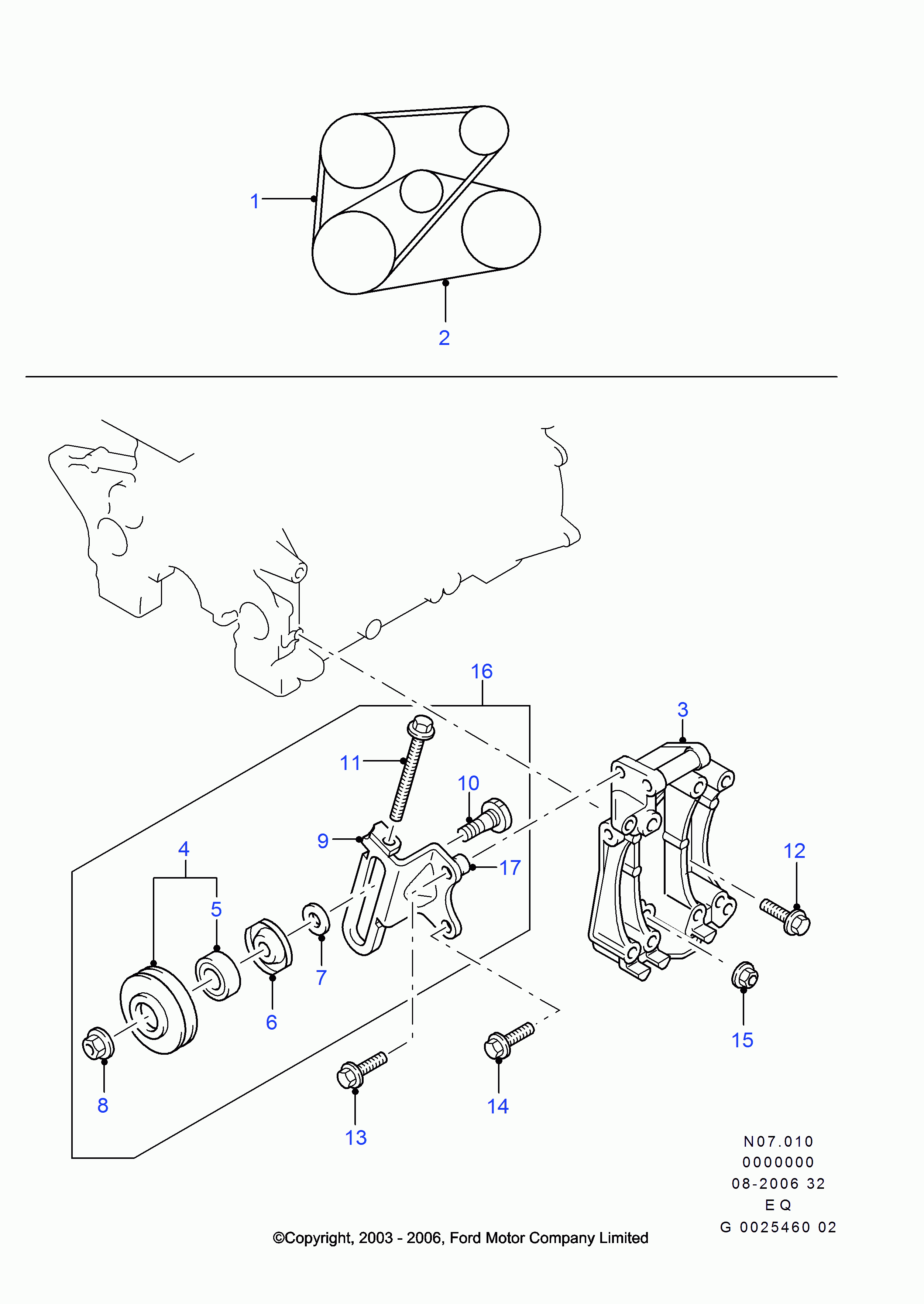 FORD 4982548 - Cinghia trapezoidale www.autoricambit.com