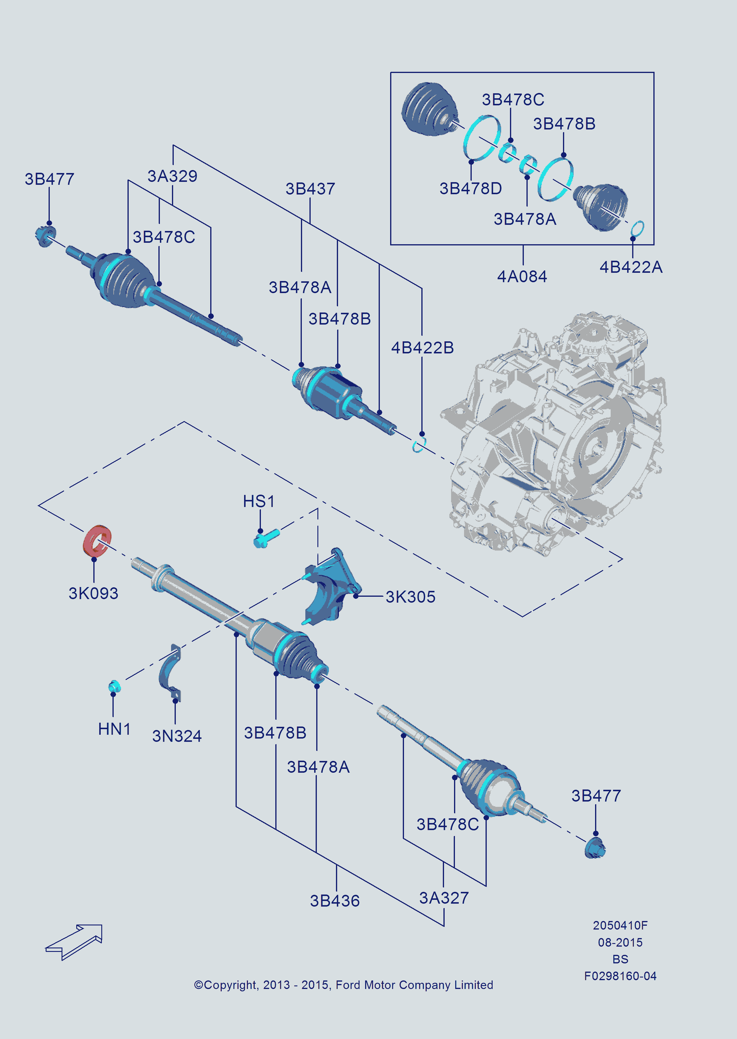 FORD 1 701 597 - Supporto, Albero cardanico www.autoricambit.com