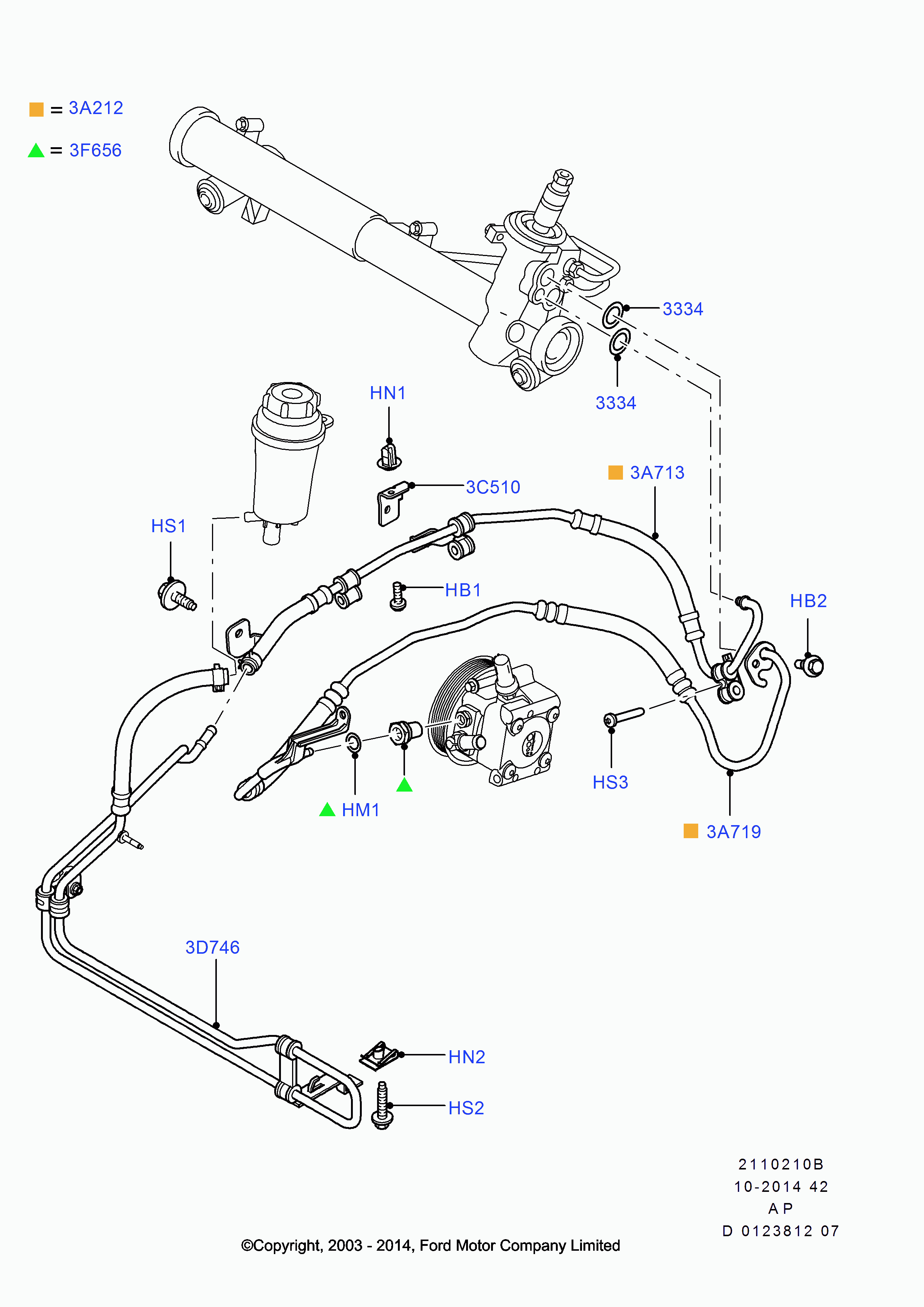 FORD 1743276 - Flessibile idraulica, Sterzo www.autoricambit.com