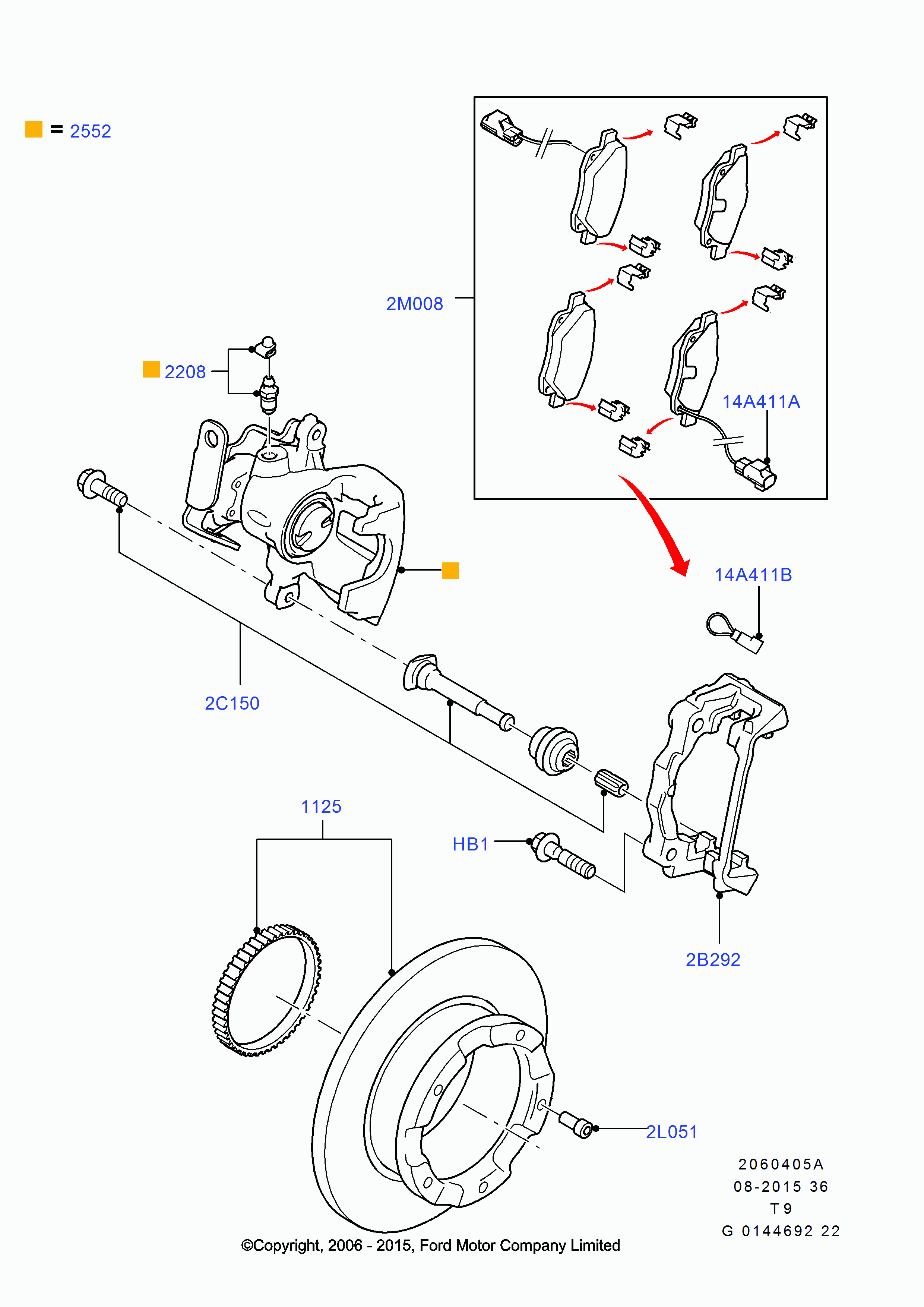 FORD 1371391 - Kit riparazione, Pinza freno www.autoricambit.com