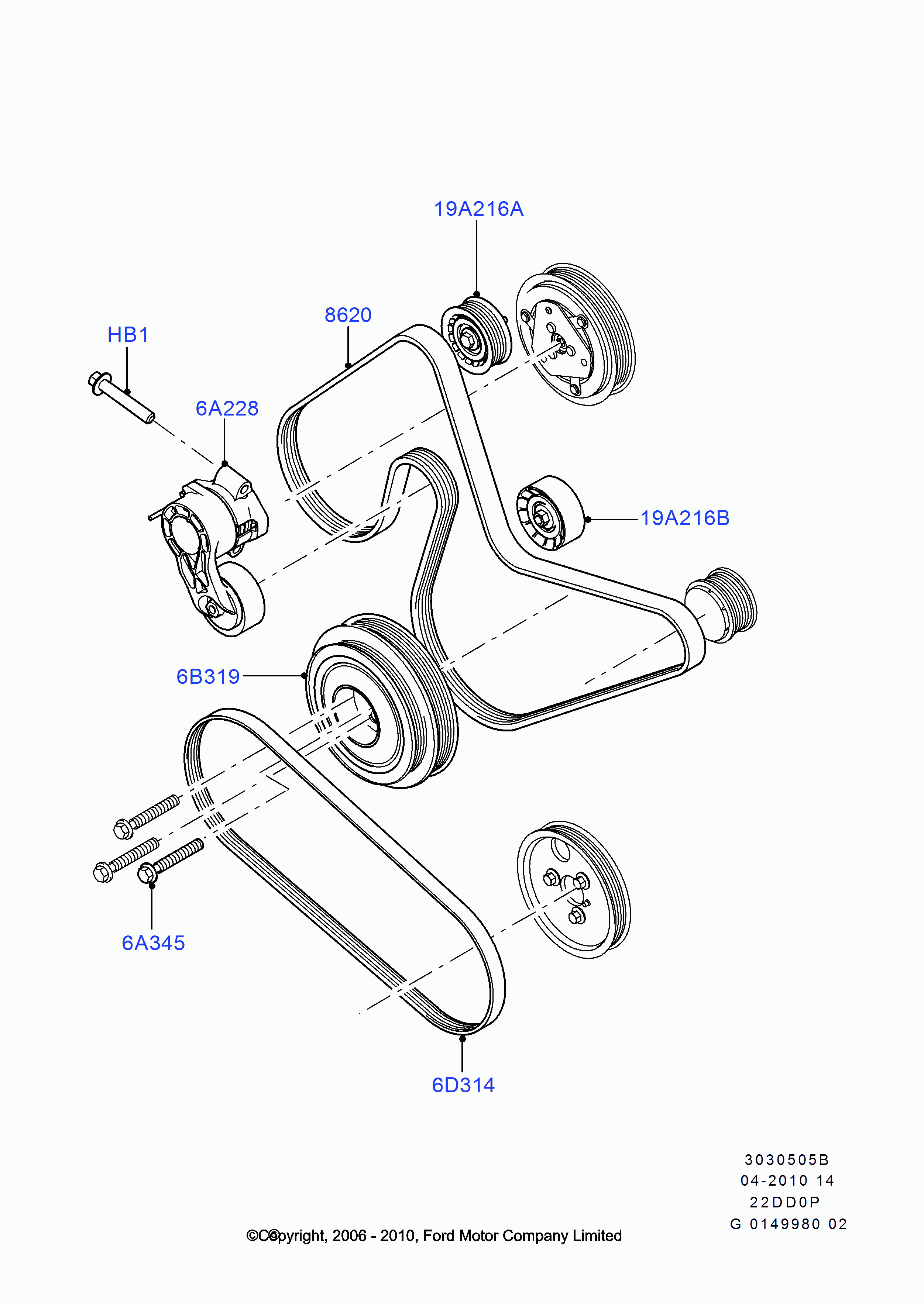 FORD 1723603 - Cinghia Poly-V www.autoricambit.com