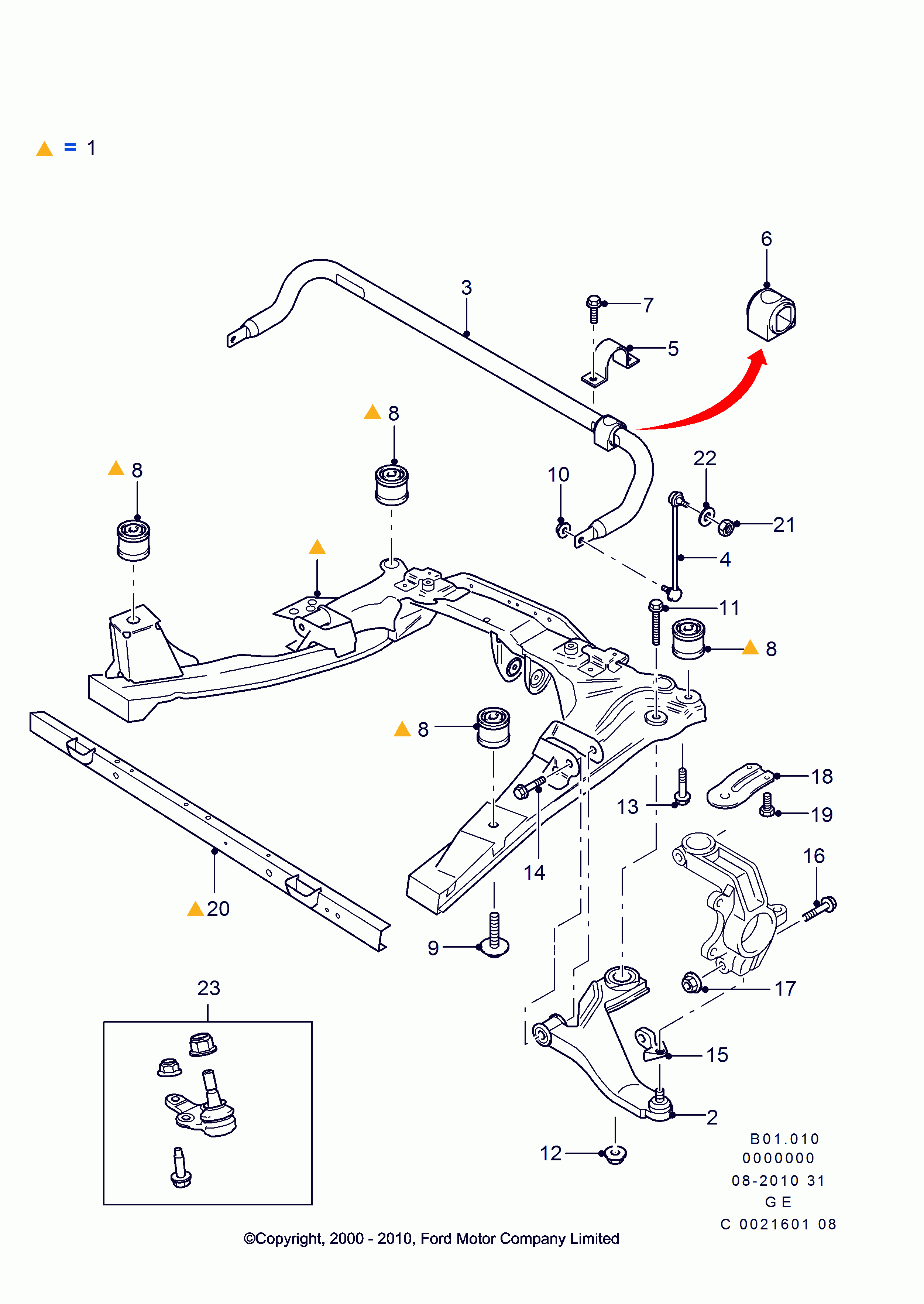 Jaguar 1679376 - Giunto di supporto / guida www.autoricambit.com