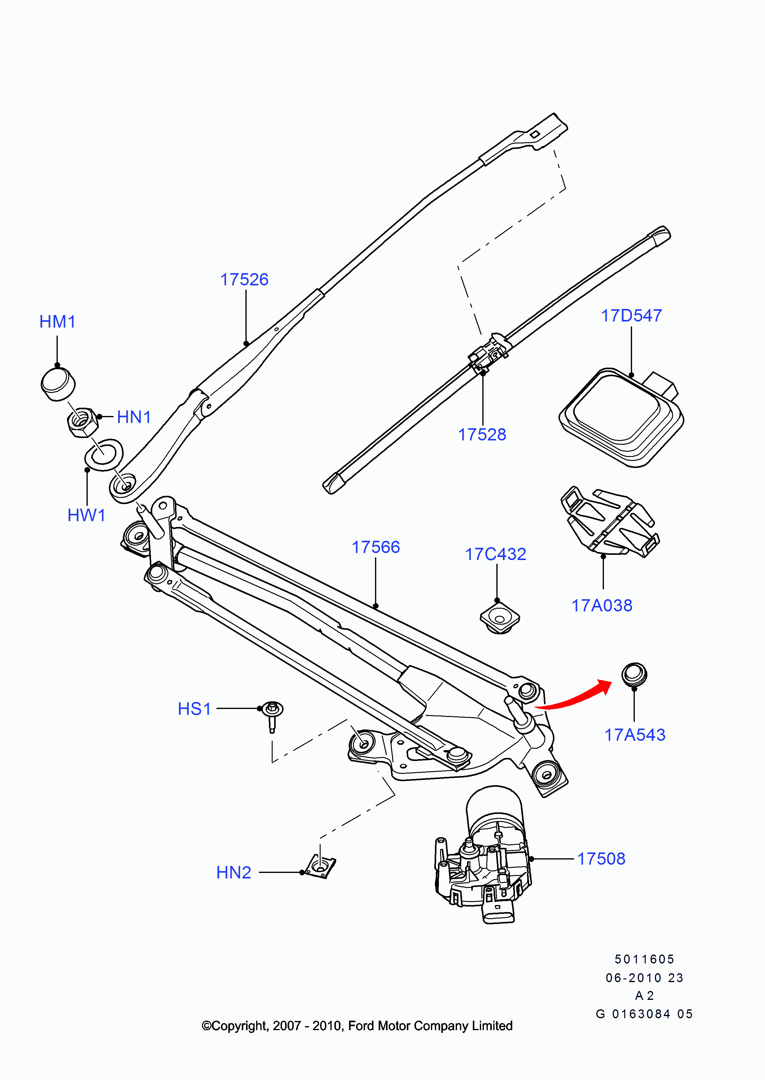 FORD 1537084 - Spazzola tergi www.autoricambit.com