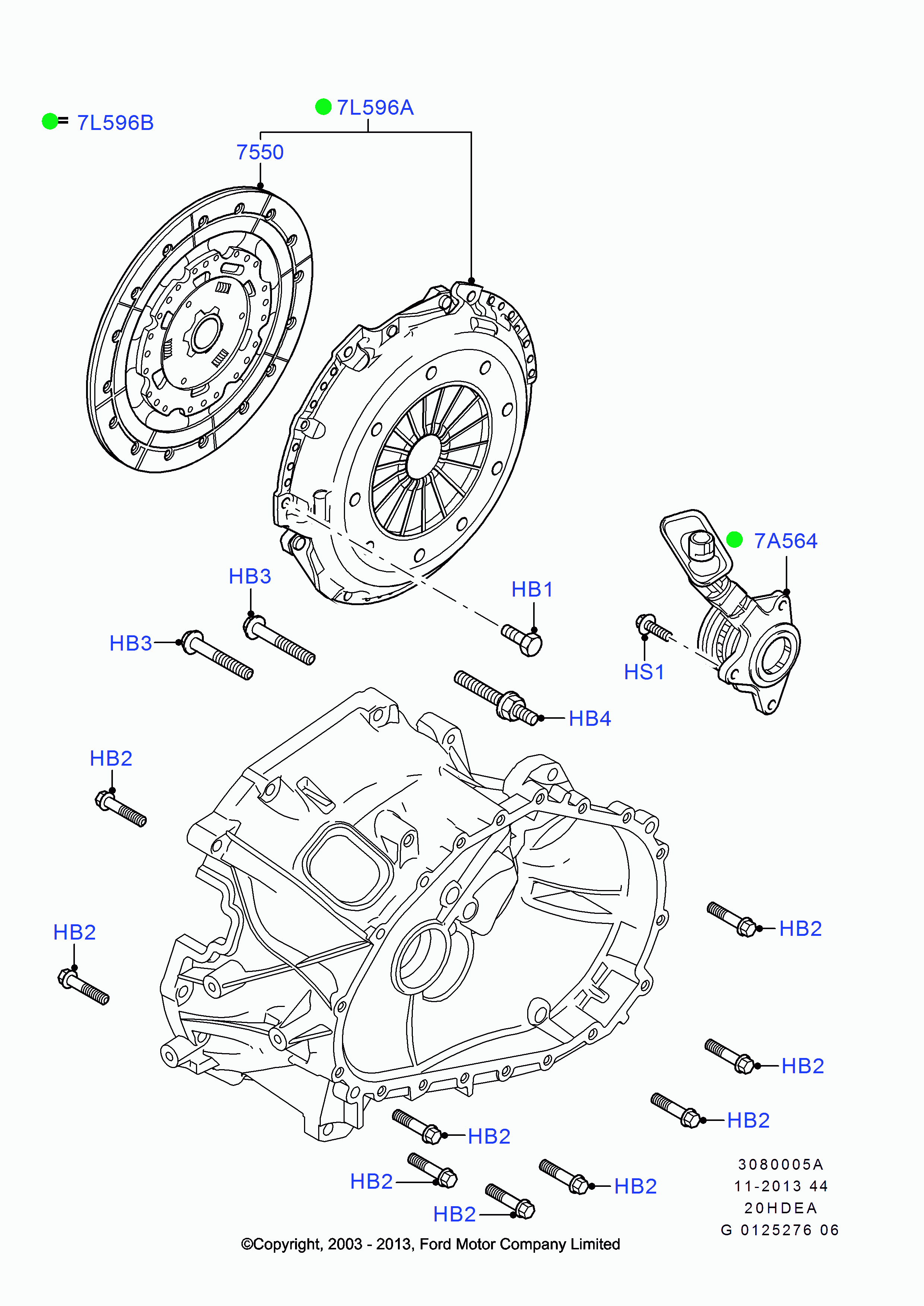 FORD 1672781 - Dispositivo disinnesto centrale, Frizione www.autoricambit.com