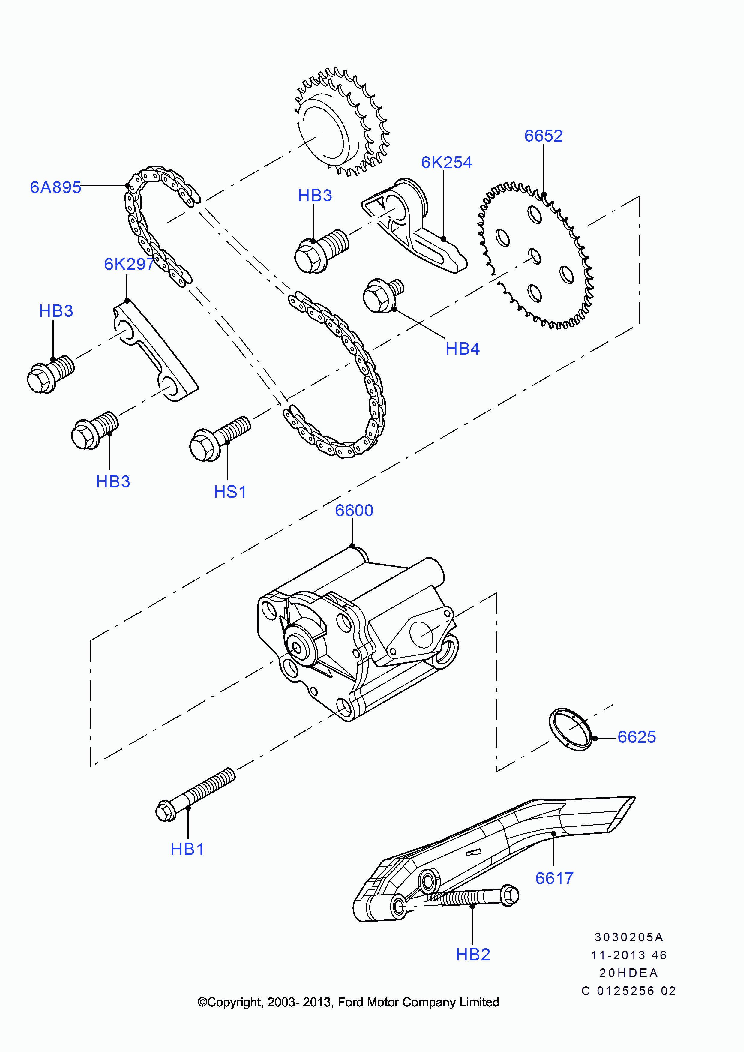 FORD 1 355 458 - Kit catena distribuzione www.autoricambit.com