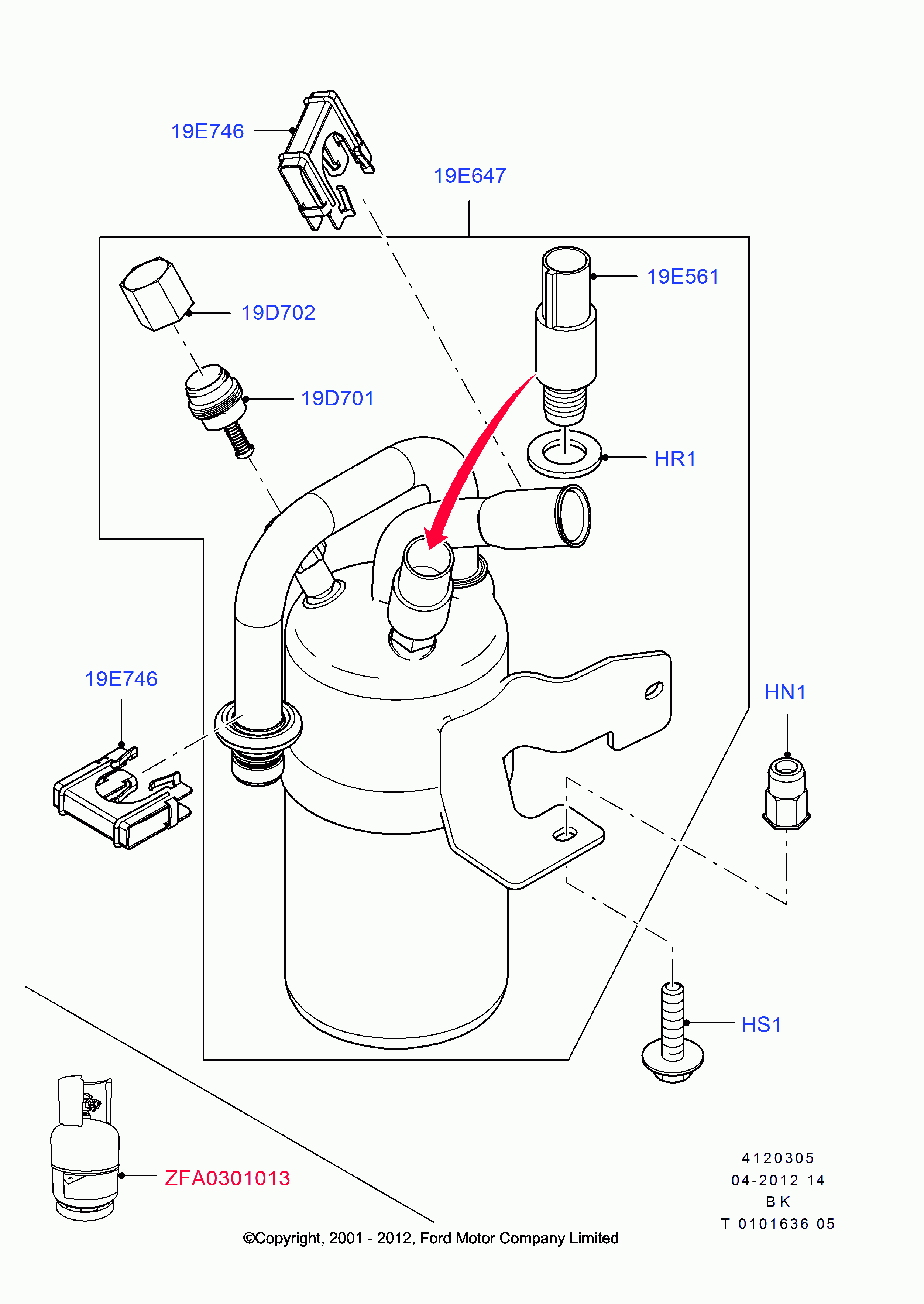 FORD 1 209 041 - Essiccatore, Climatizzatore www.autoricambit.com