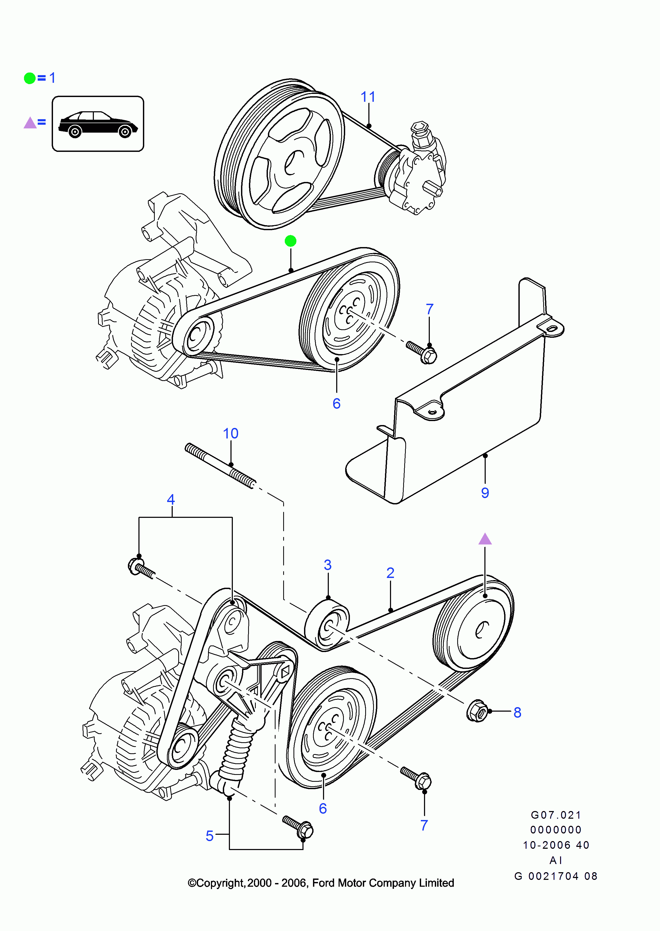 FORD 1731709 - Galoppino/Guidacinghia, Cinghia Poly-V www.autoricambit.com