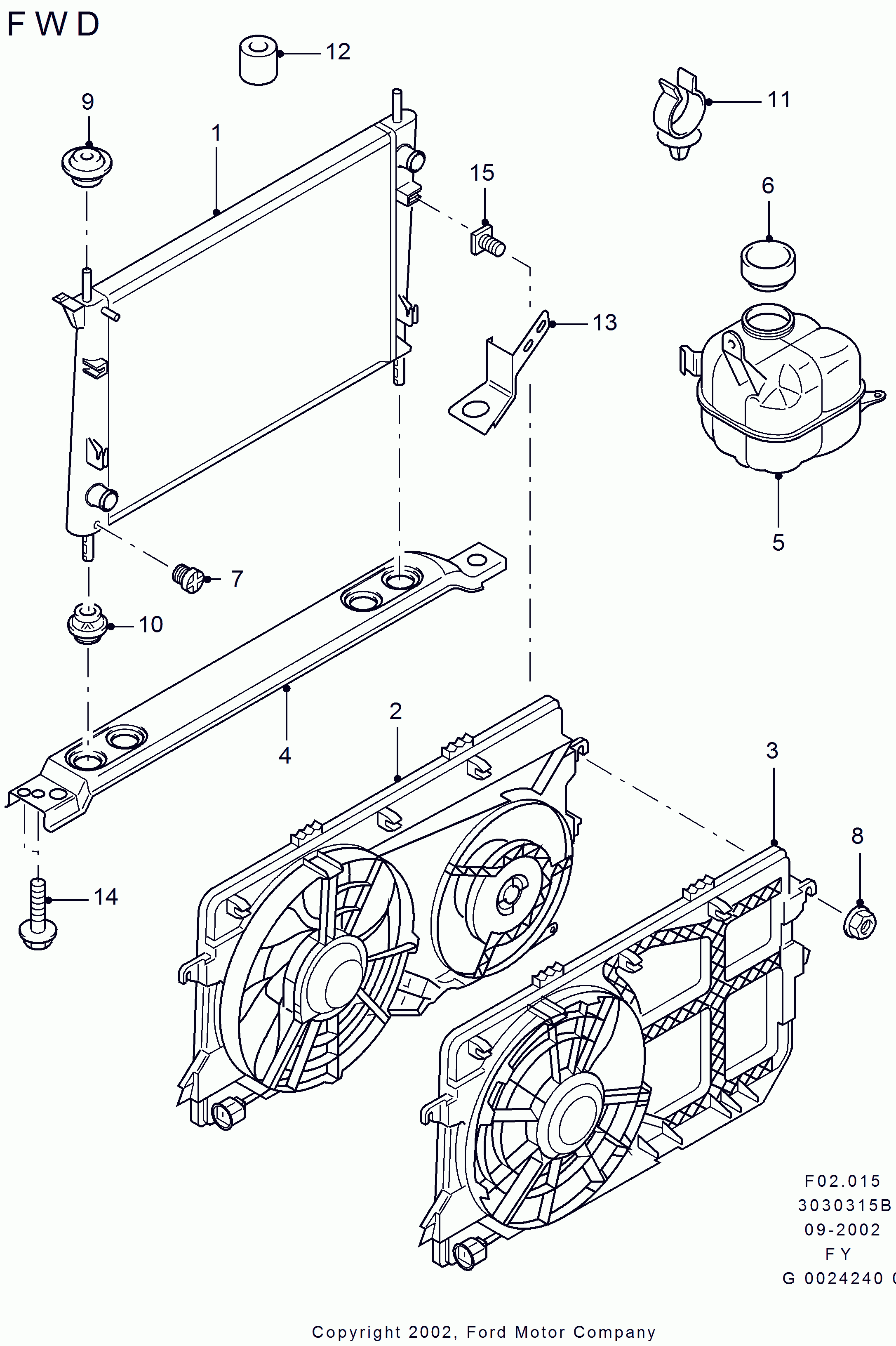 FORD 7324692 - Kit supporti, Griglia radiatore www.autoricambit.com