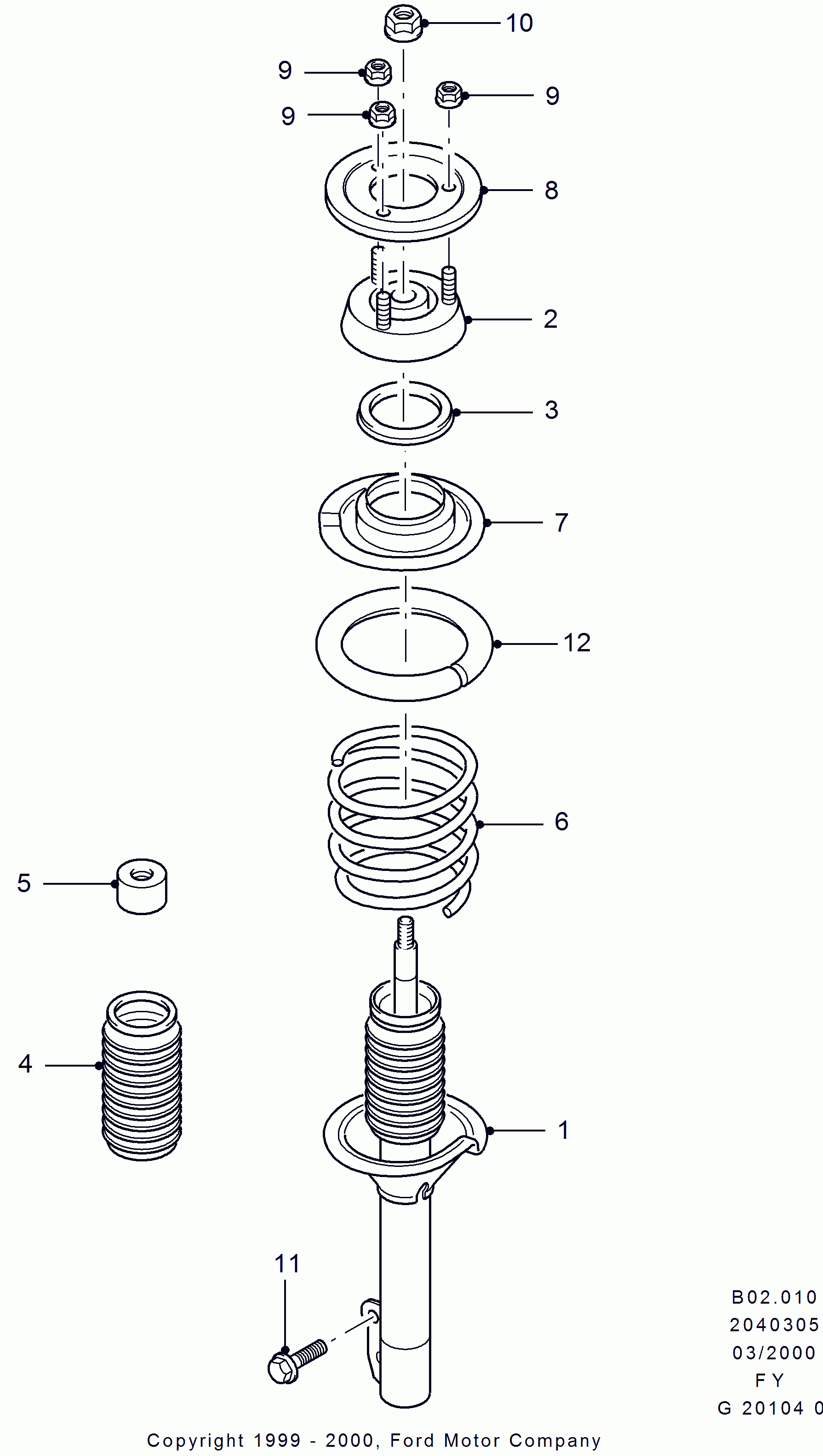 FORD 4463206 - Nut - Hex. www.autoricambit.com