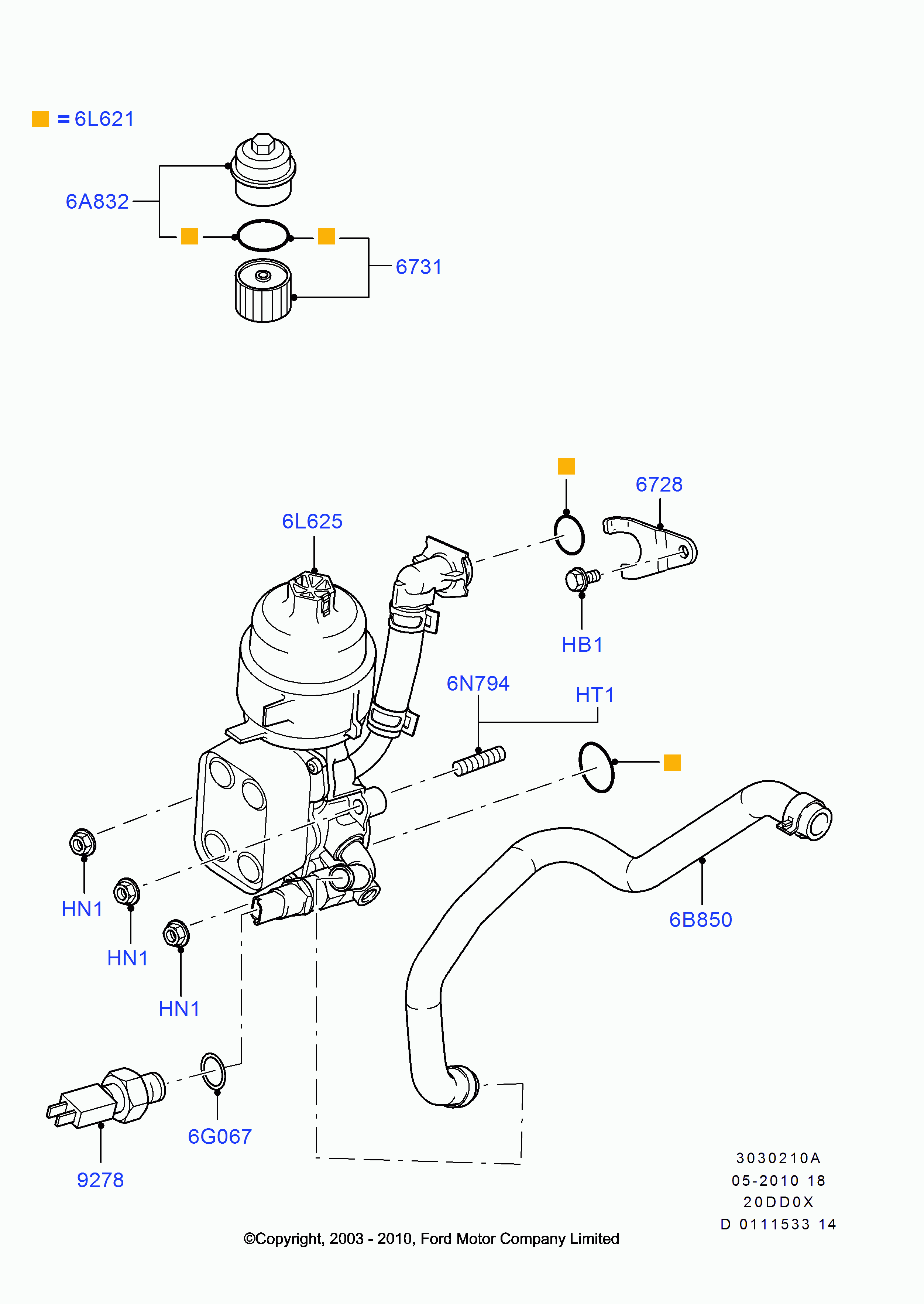 FORD 1303493 - Flessibile, Scambiatore calore, Riscaldamento www.autoricambit.com