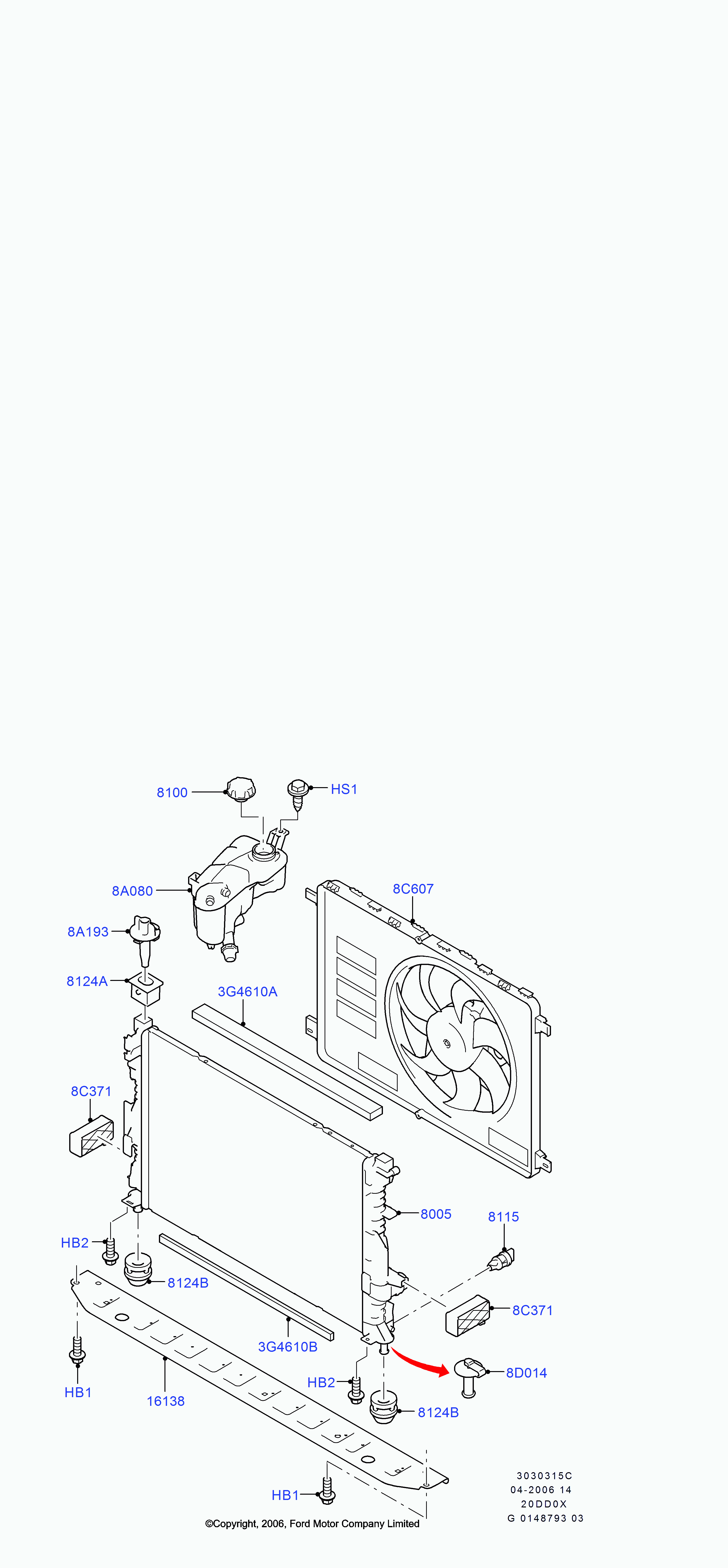 FORD 1 449 986 - Serbatoio compensazione, Refrigerante www.autoricambit.com