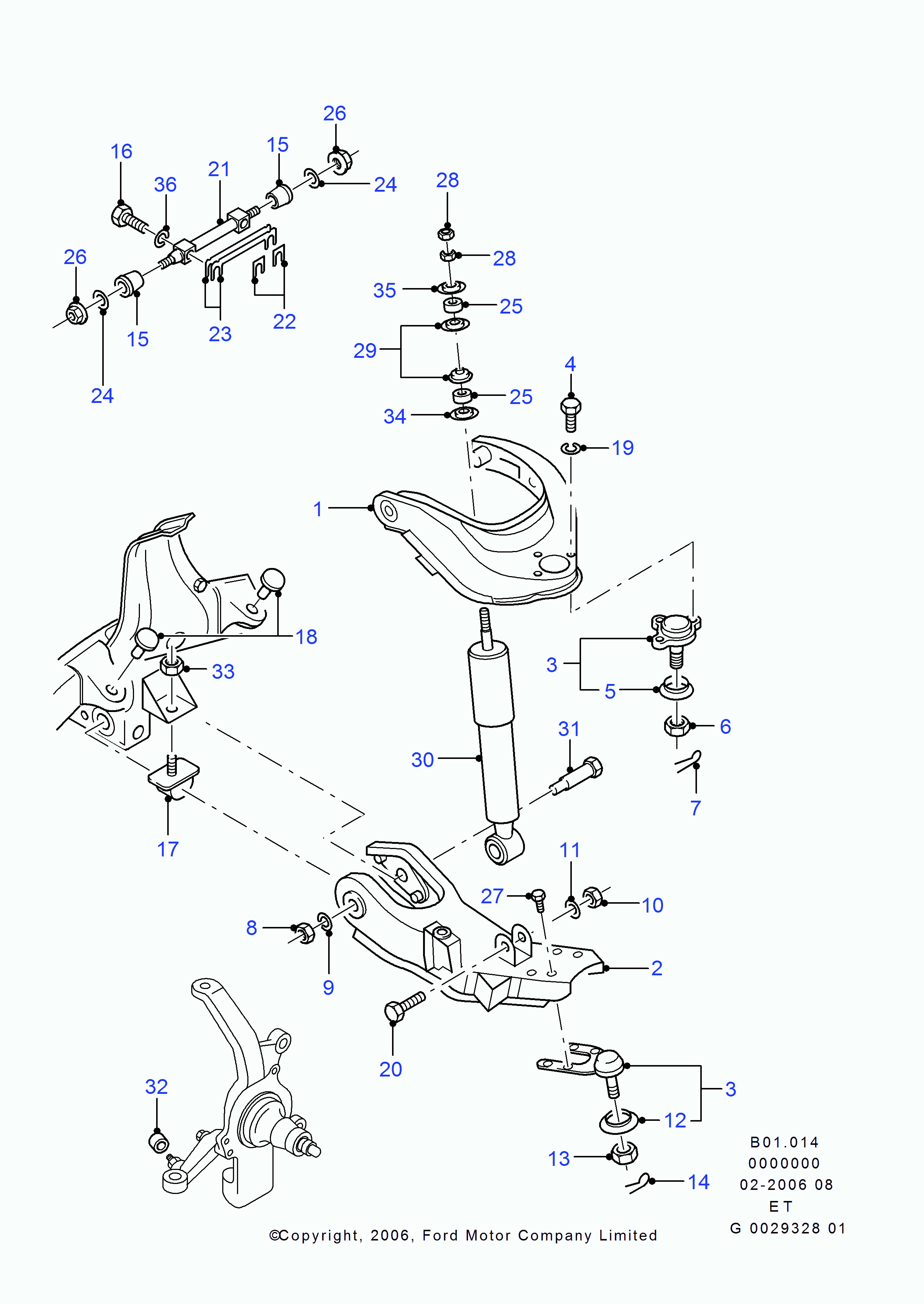 MAZDA 3665732 - Giunto di supporto / guida www.autoricambit.com