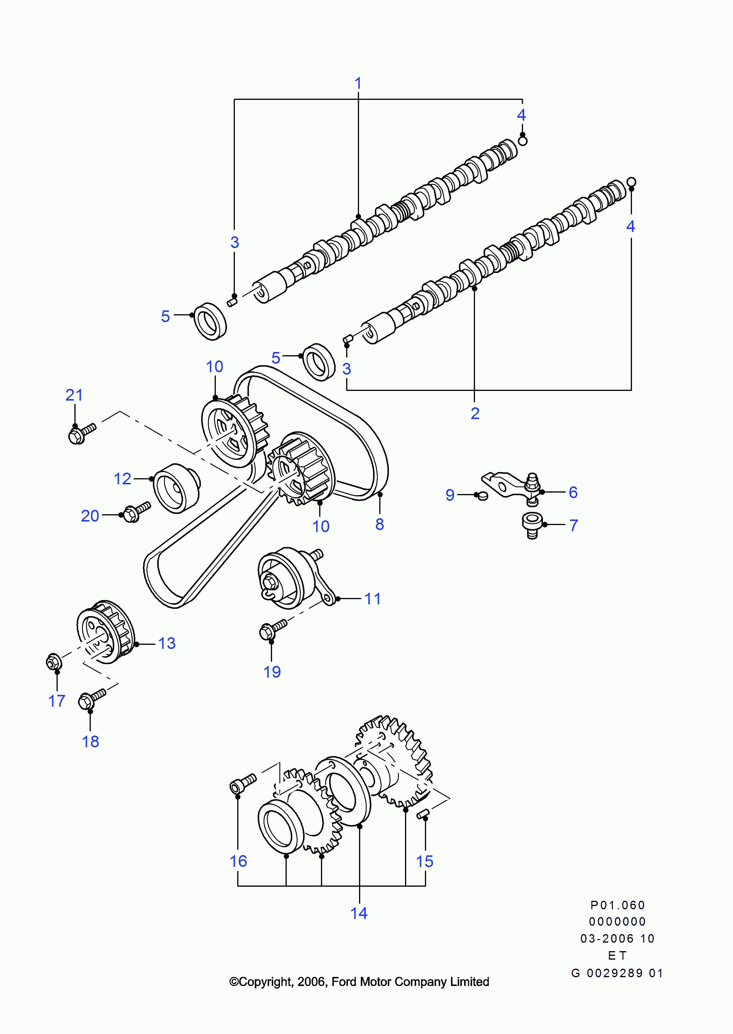 FORD 3 596 484 - Paraolio, Albero a camme www.autoricambit.com