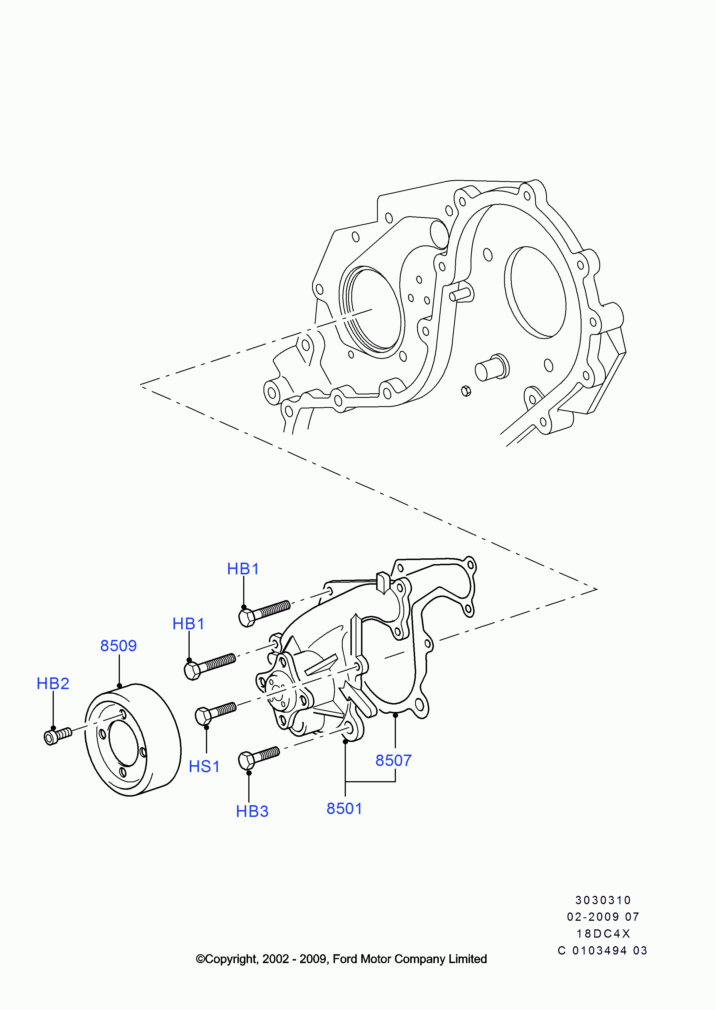 FORD 1 131 878 - Pompa acqua www.autoricambit.com