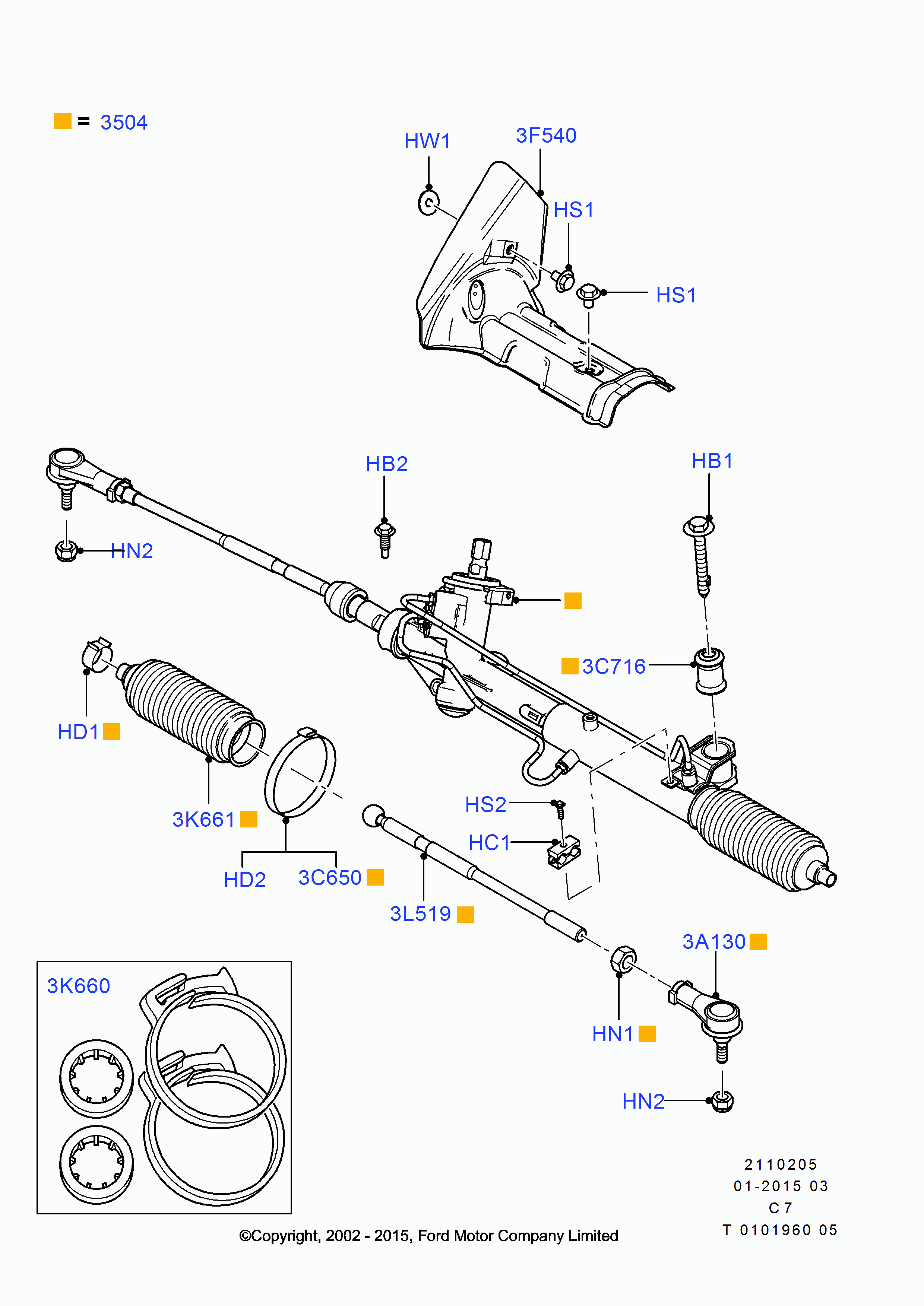 FORD 4381841 - Kit soffietto, Sterzo www.autoricambit.com