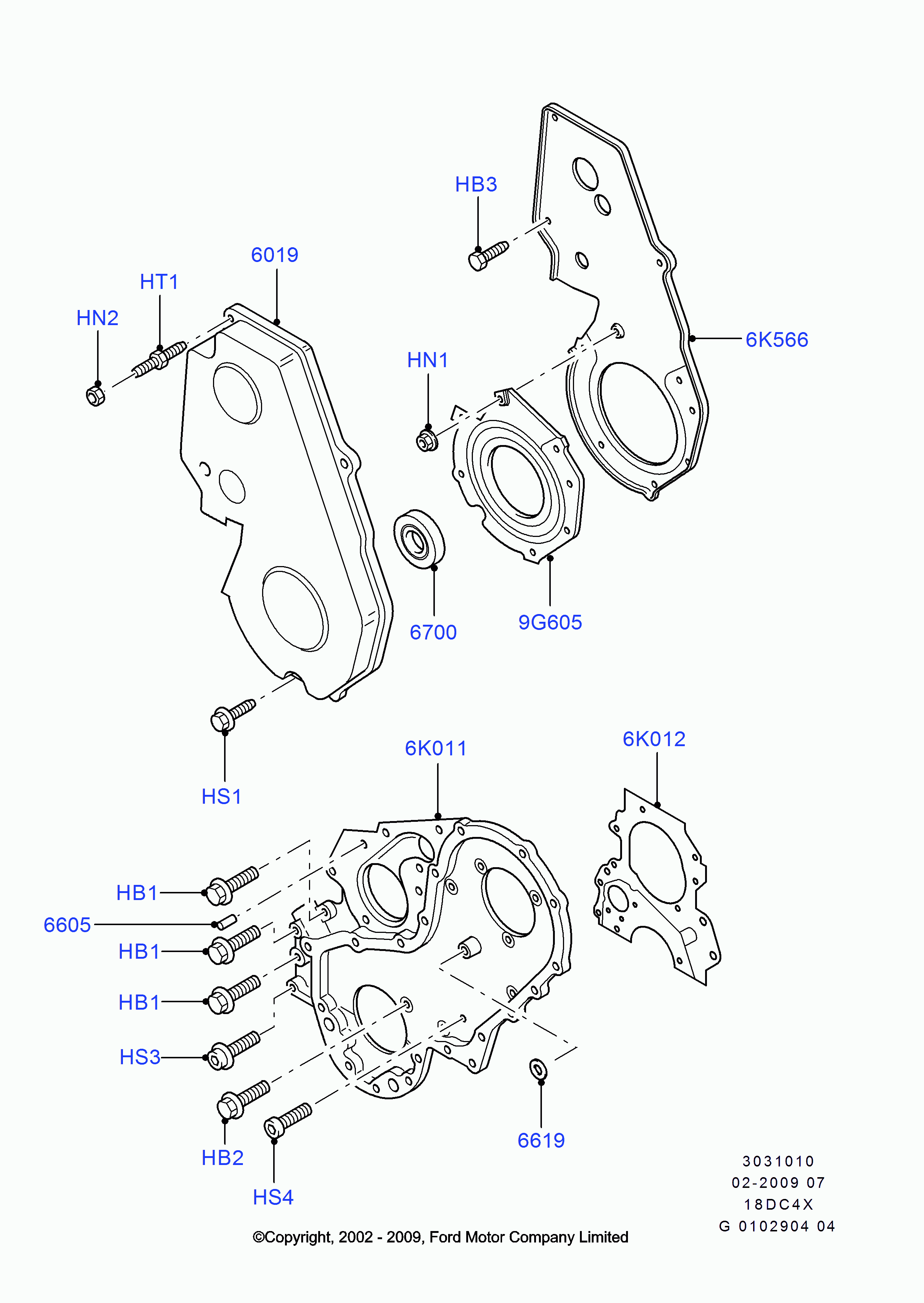 FORD 1 198 045 - Paraolio, Albero a gomiti www.autoricambit.com