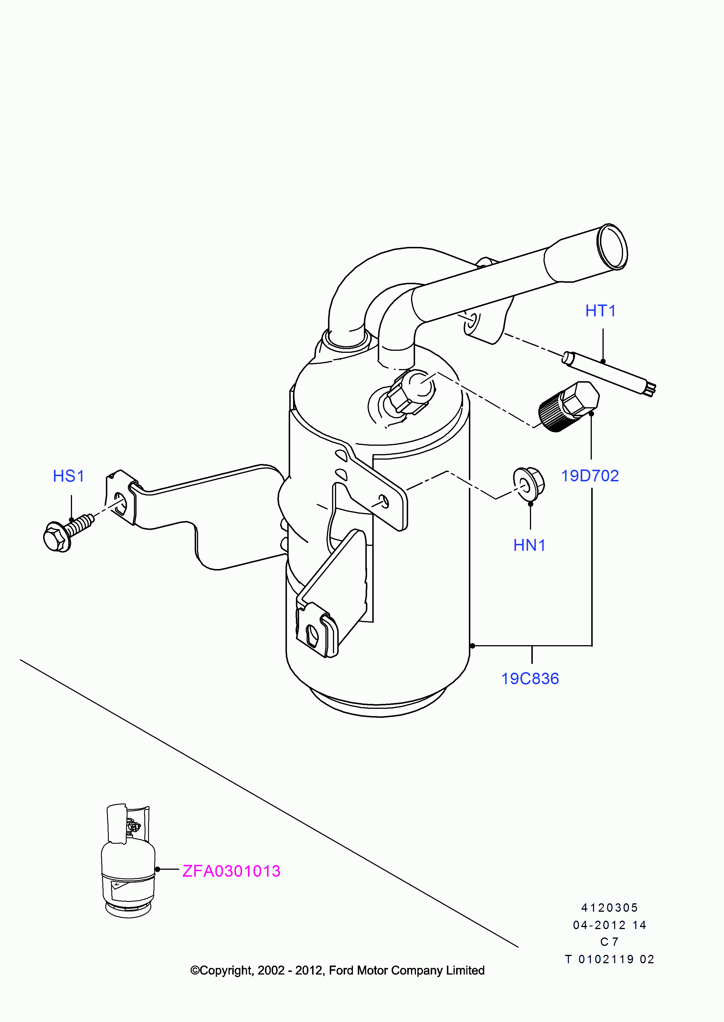 FORD 1 509 857 - Essiccatore, Climatizzatore www.autoricambit.com