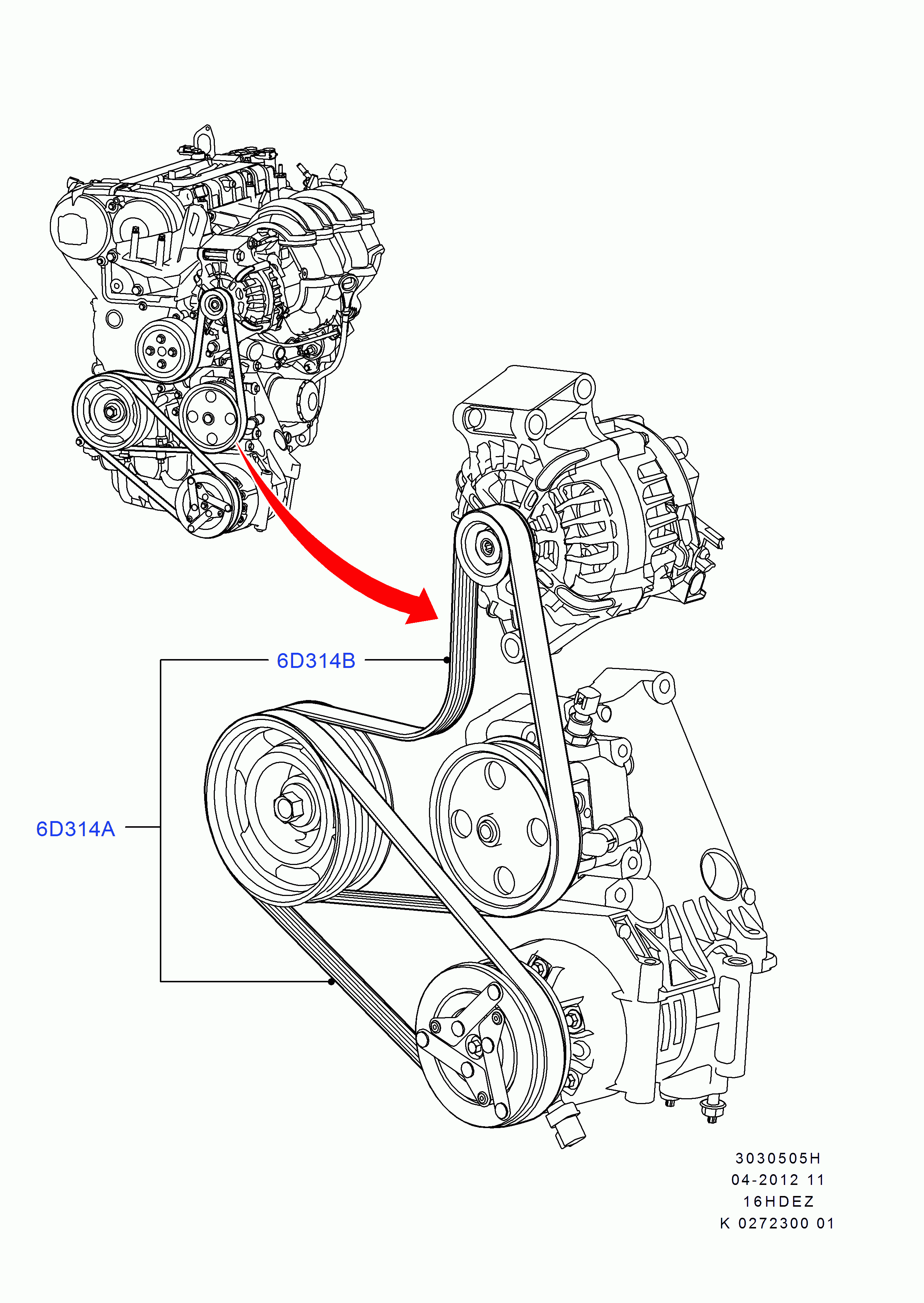 FORD 1708273 - Cinghia Poly-V www.autoricambit.com