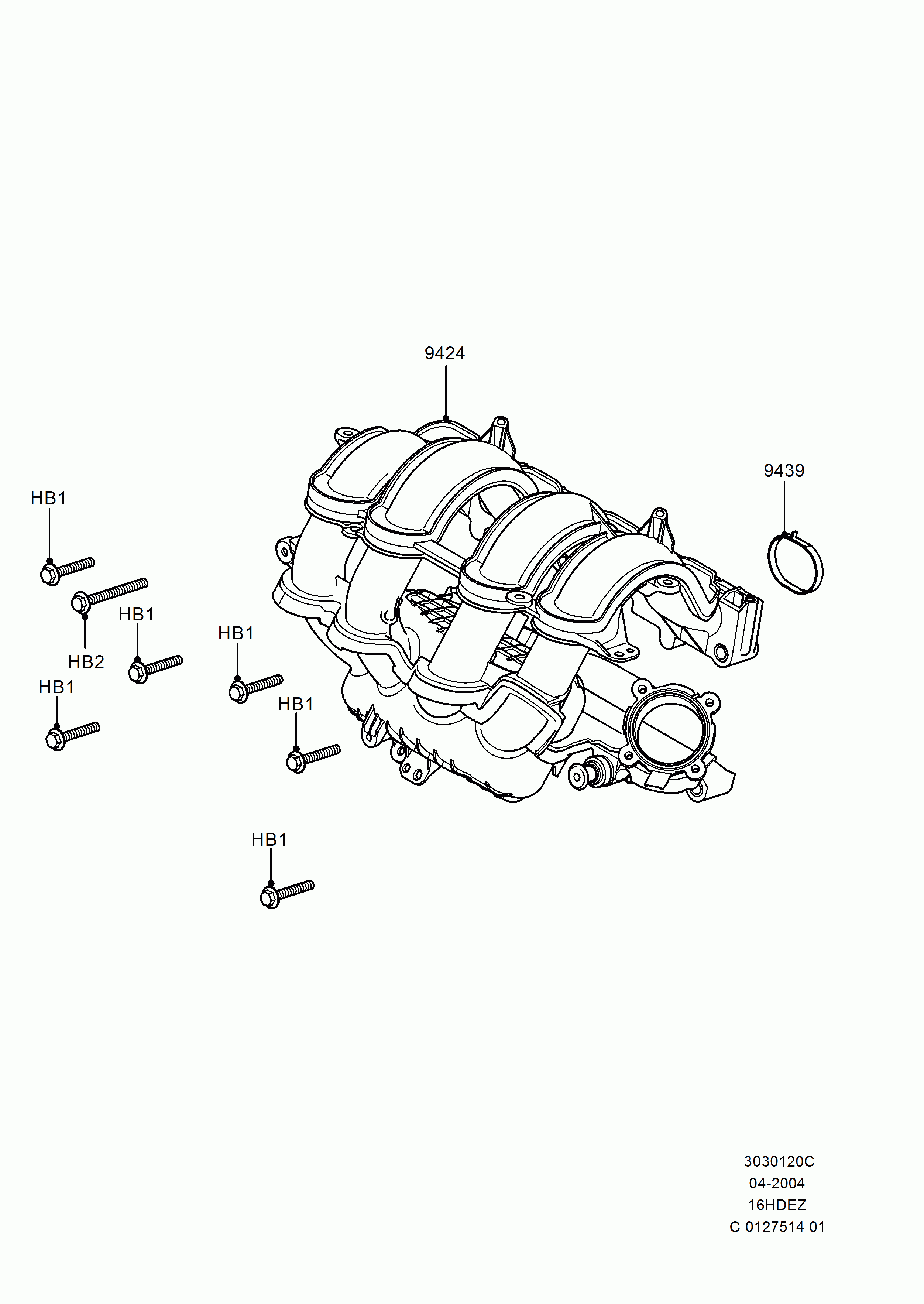 FORD 1 338 179 - Guarnizione, Collettore aspirazione www.autoricambit.com