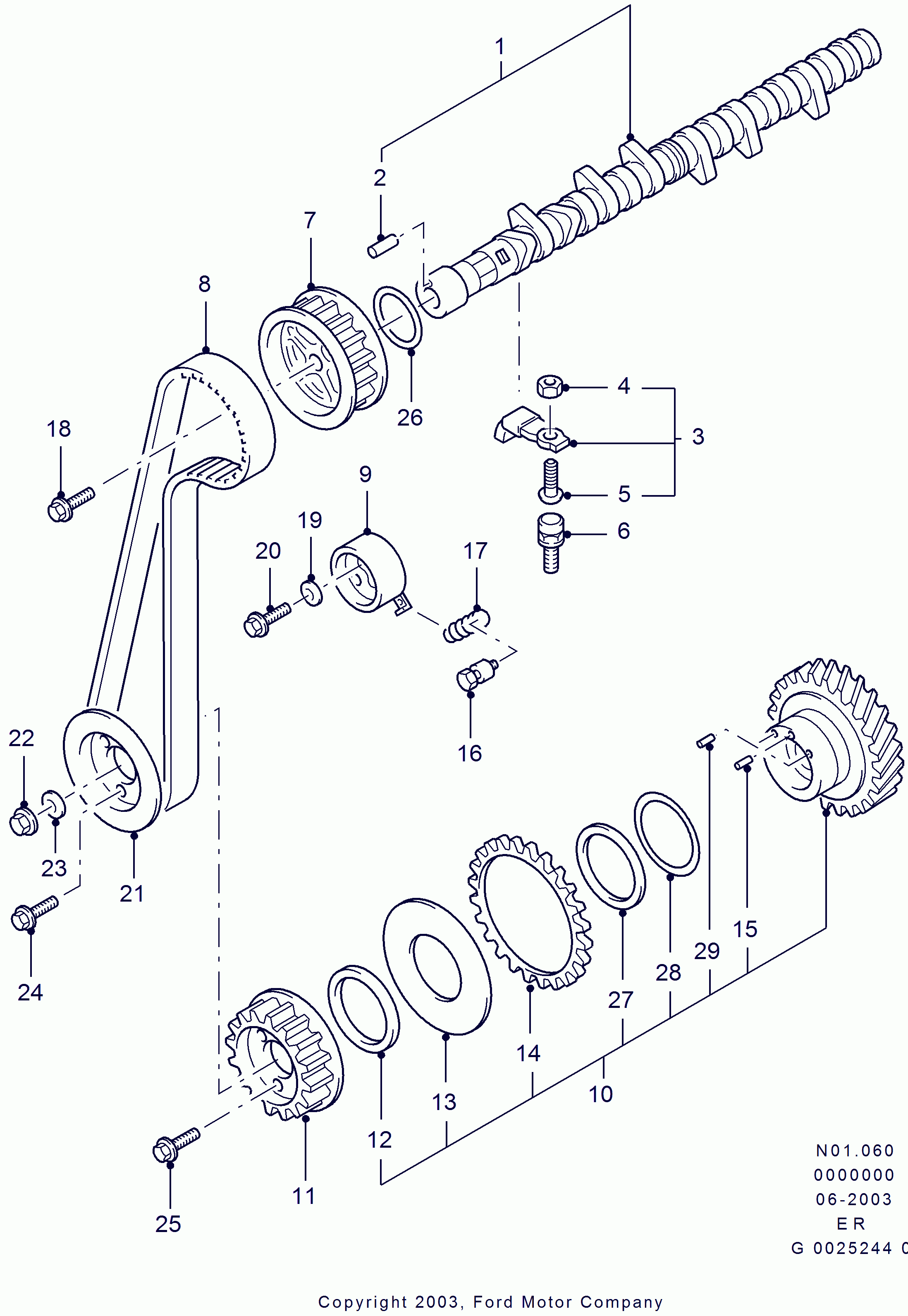 FORD 3590347 - Rullo tenditore, Cinghia dentata www.autoricambit.com