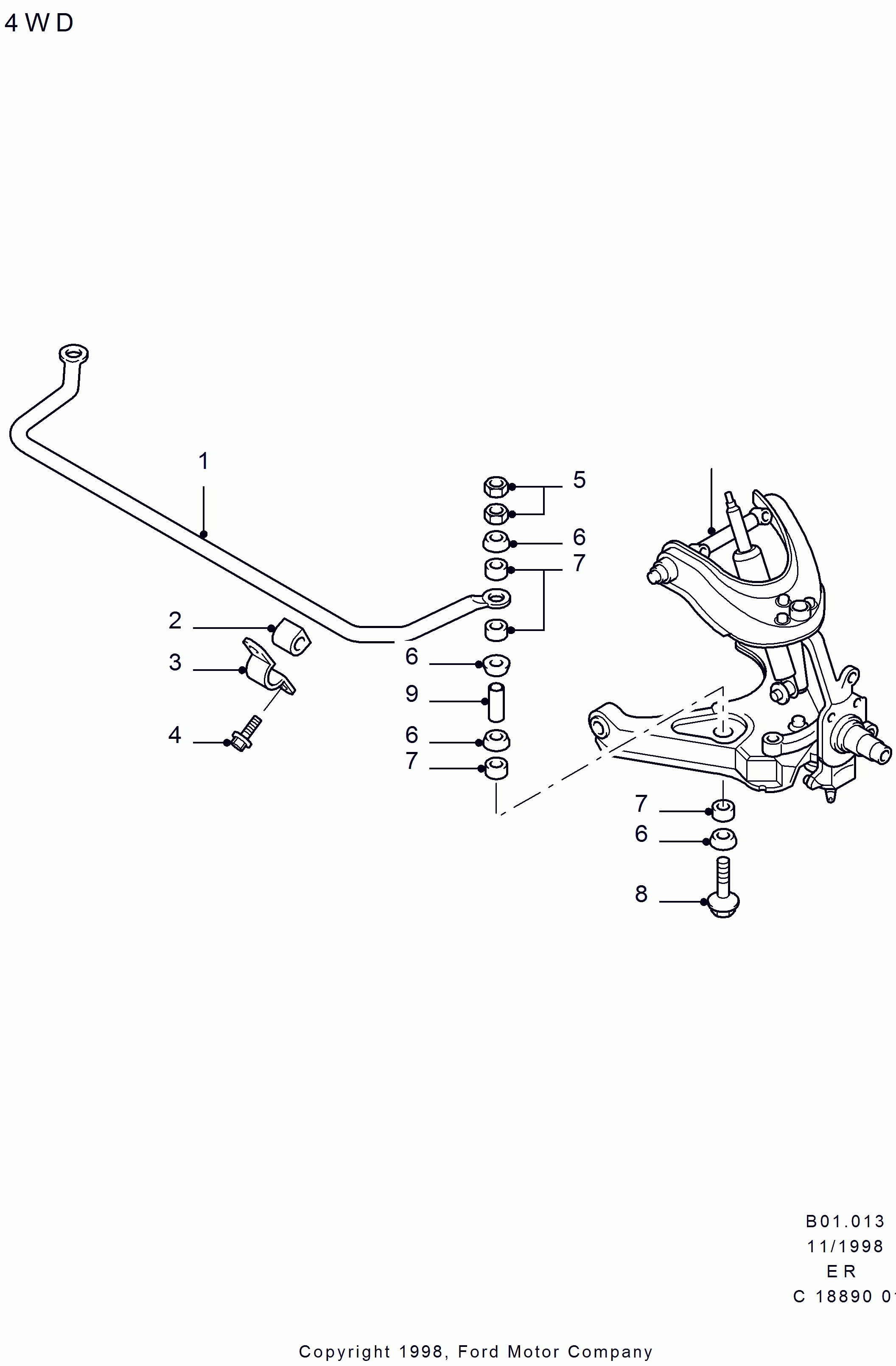 FORD 3 665 965 - Asta/Puntone, Stabilizzatore www.autoricambit.com