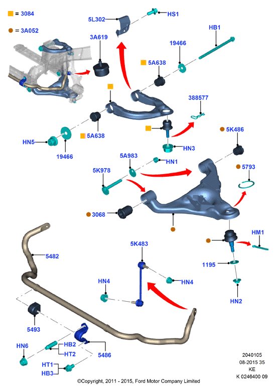 FORD 1732942 - Bullone correzione campanatura www.autoricambit.com