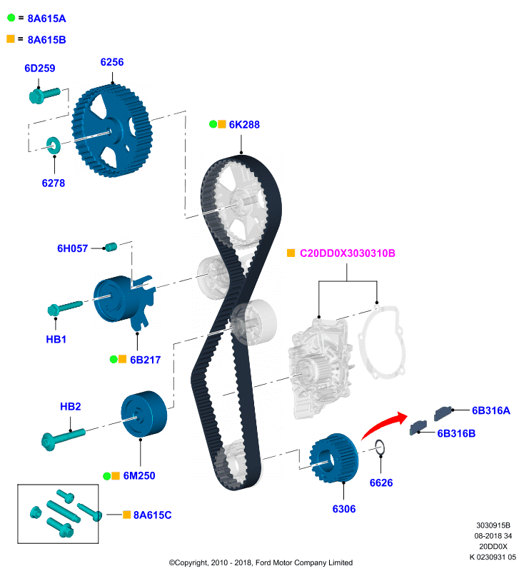 FORD 1726925 - Ruota dentata, Albero a camme www.autoricambit.com