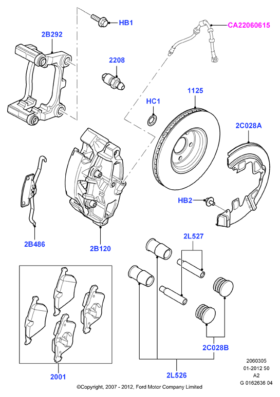 FORD 4778606 - Kit accessori, Pastiglia freno www.autoricambit.com