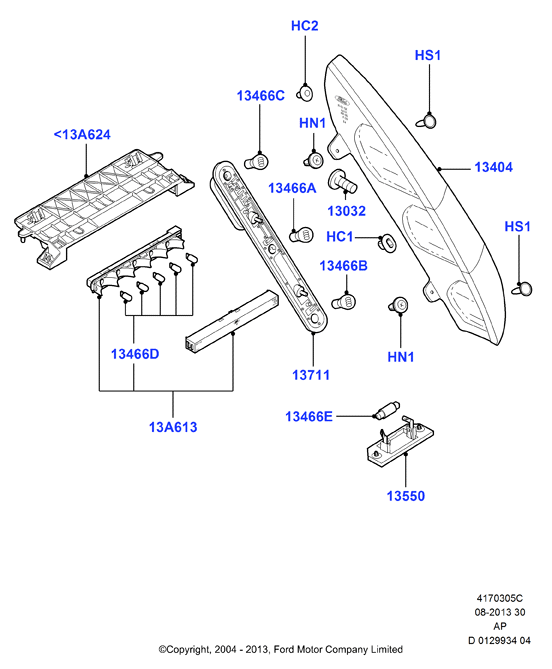 FORD 4502331 - Luce targa www.autoricambit.com