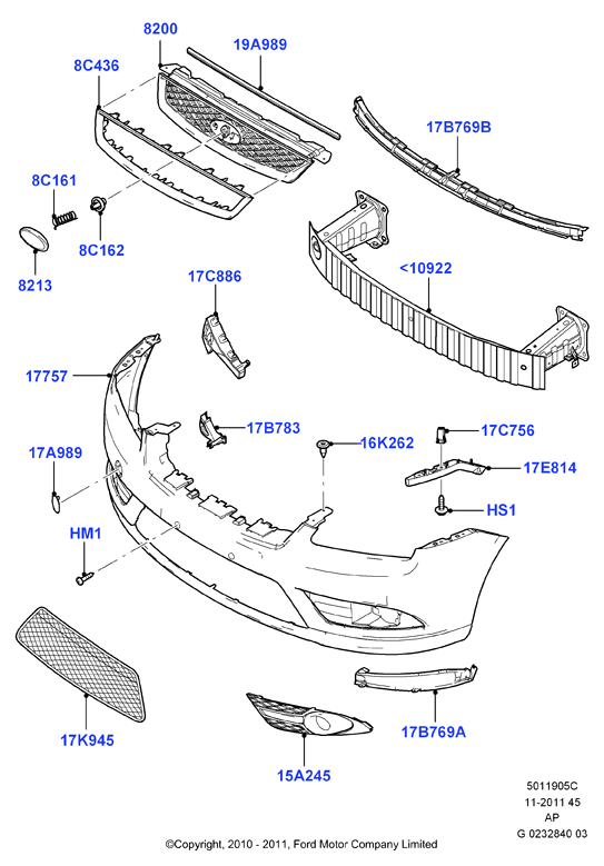 FORD 1503442 - Griglia di ventilazione, Paraurti www.autoricambit.com