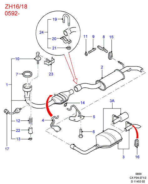 FORD 1147101 - Guarnizione, Tubo gas scarico www.autoricambit.com